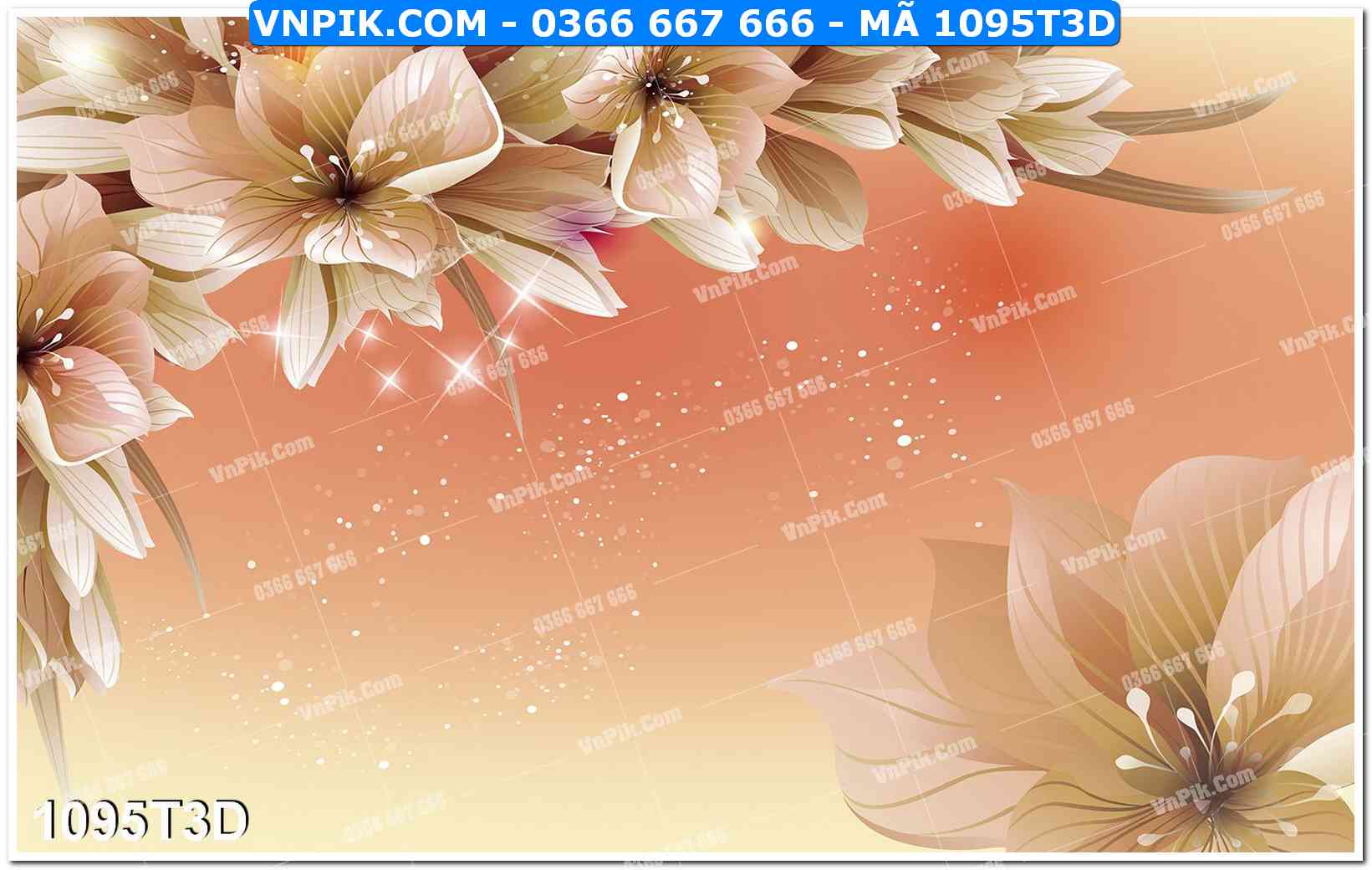 Trah Treo Tường – Tranh 3D Hiện Đại 1095T3D