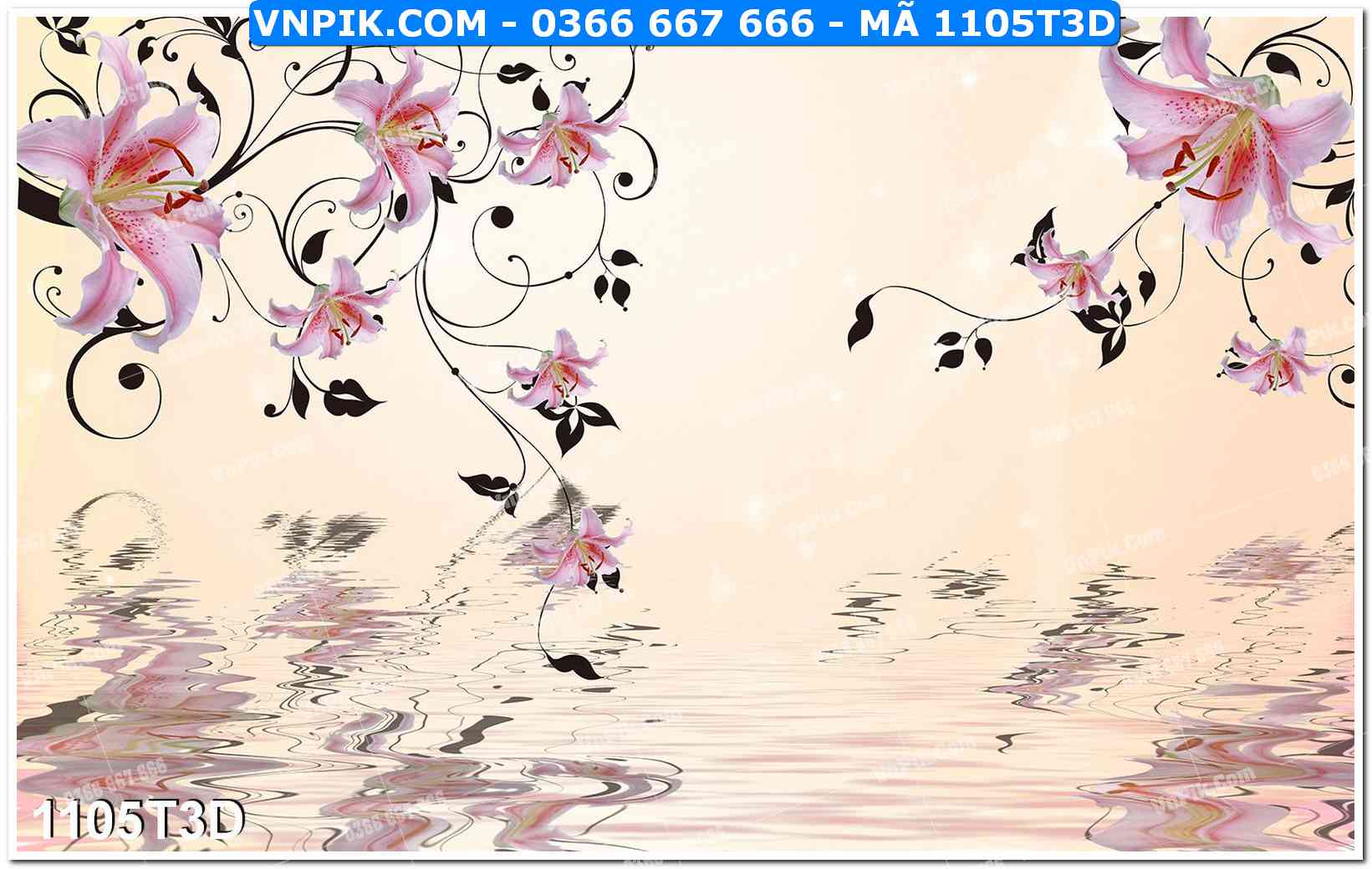 Trah Treo Tường – Tranh 3D Hiện Đại 1105T3D