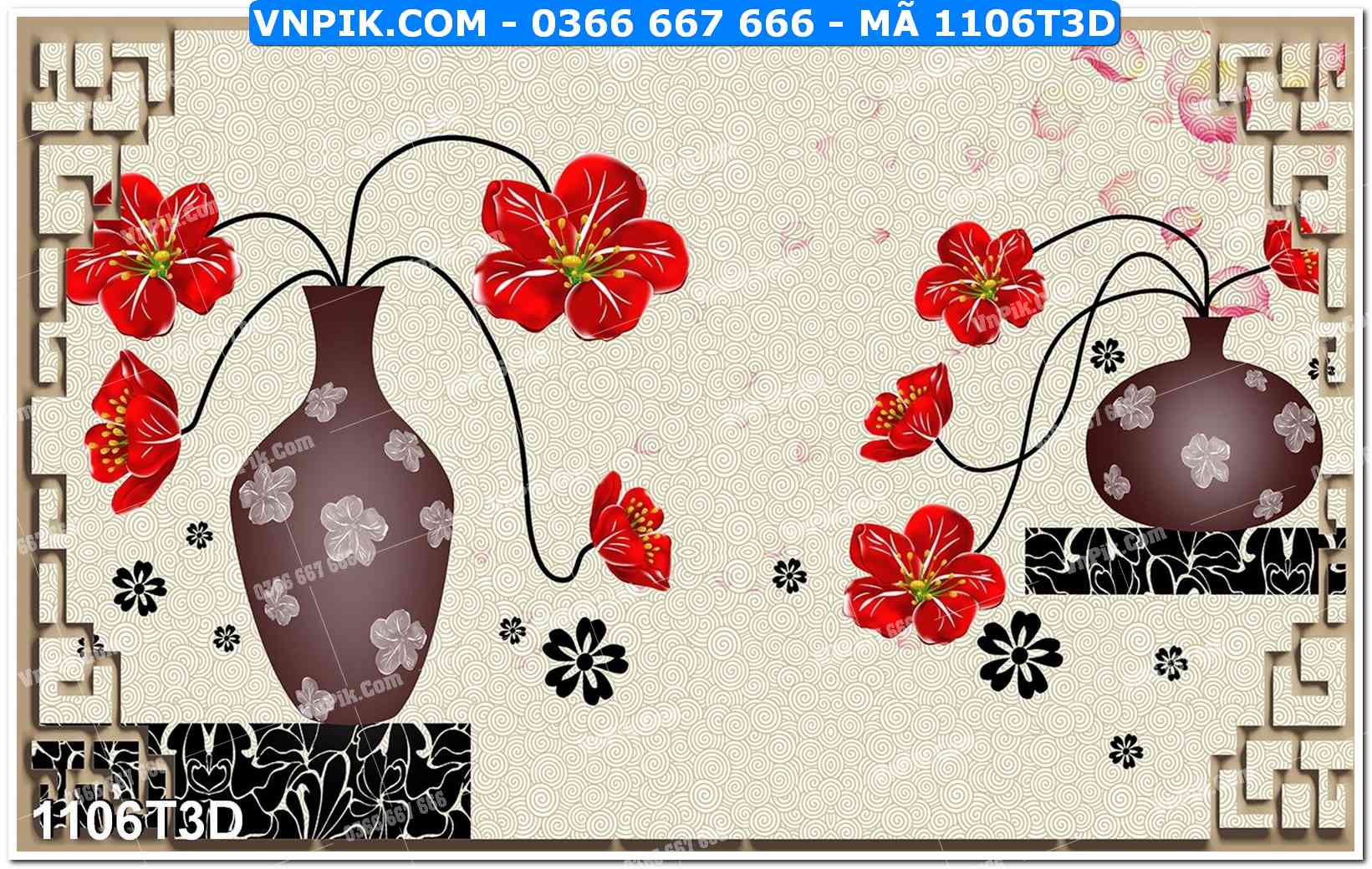 Trah Treo Tường – Tranh 3D Hiện Đại 1106T3D