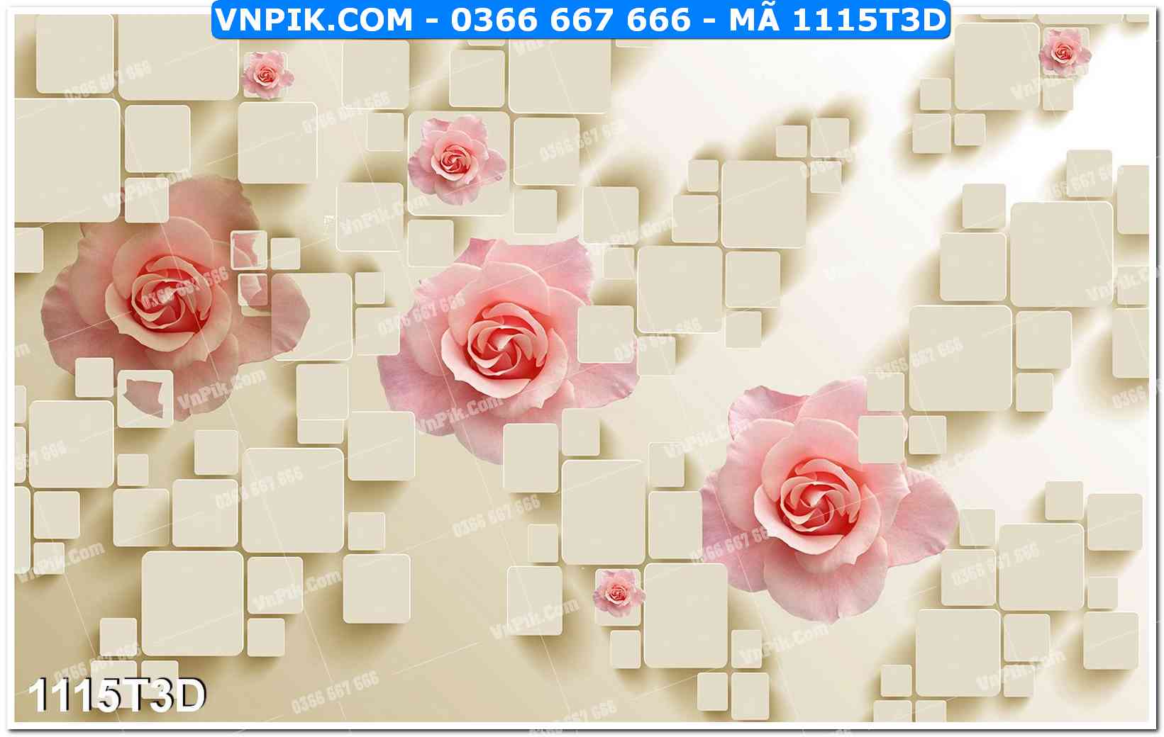 Trah Treo Tường – Tranh 3D Hiện Đại 1115T3D