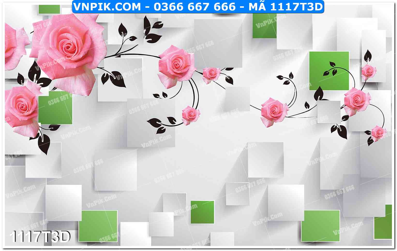 Trah Treo Tường – Tranh 3D Hiện Đại 1117T3D
