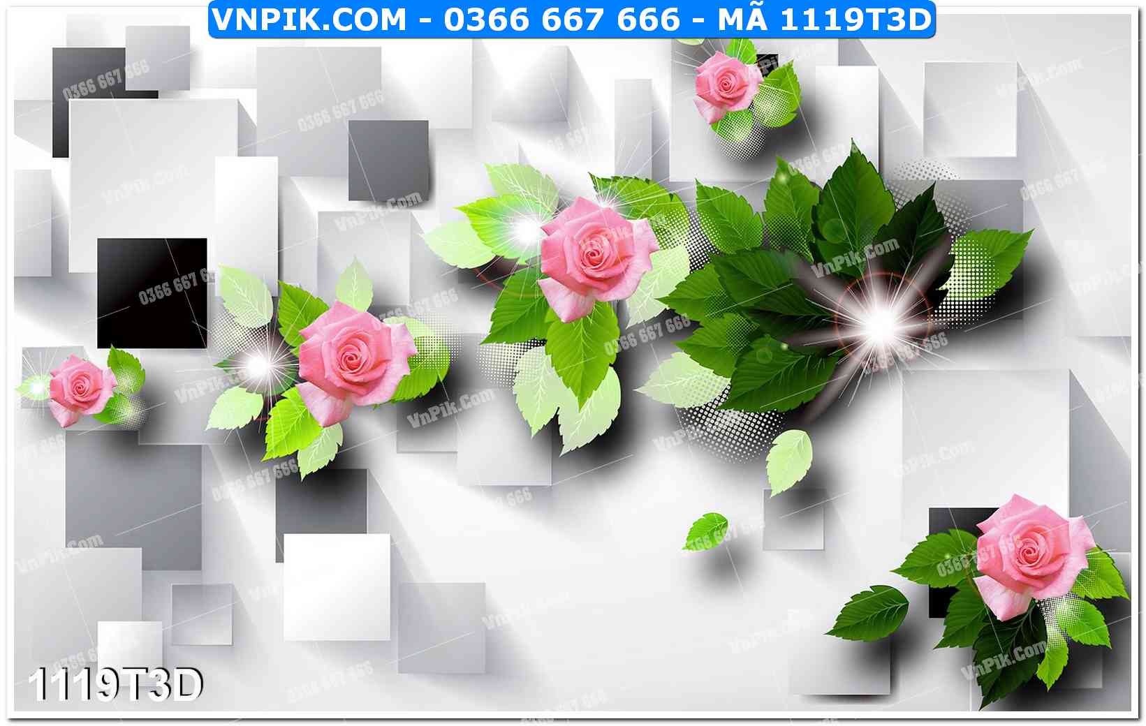 Trah Treo Tường – Tranh 3D Hiện Đại 1119T3D