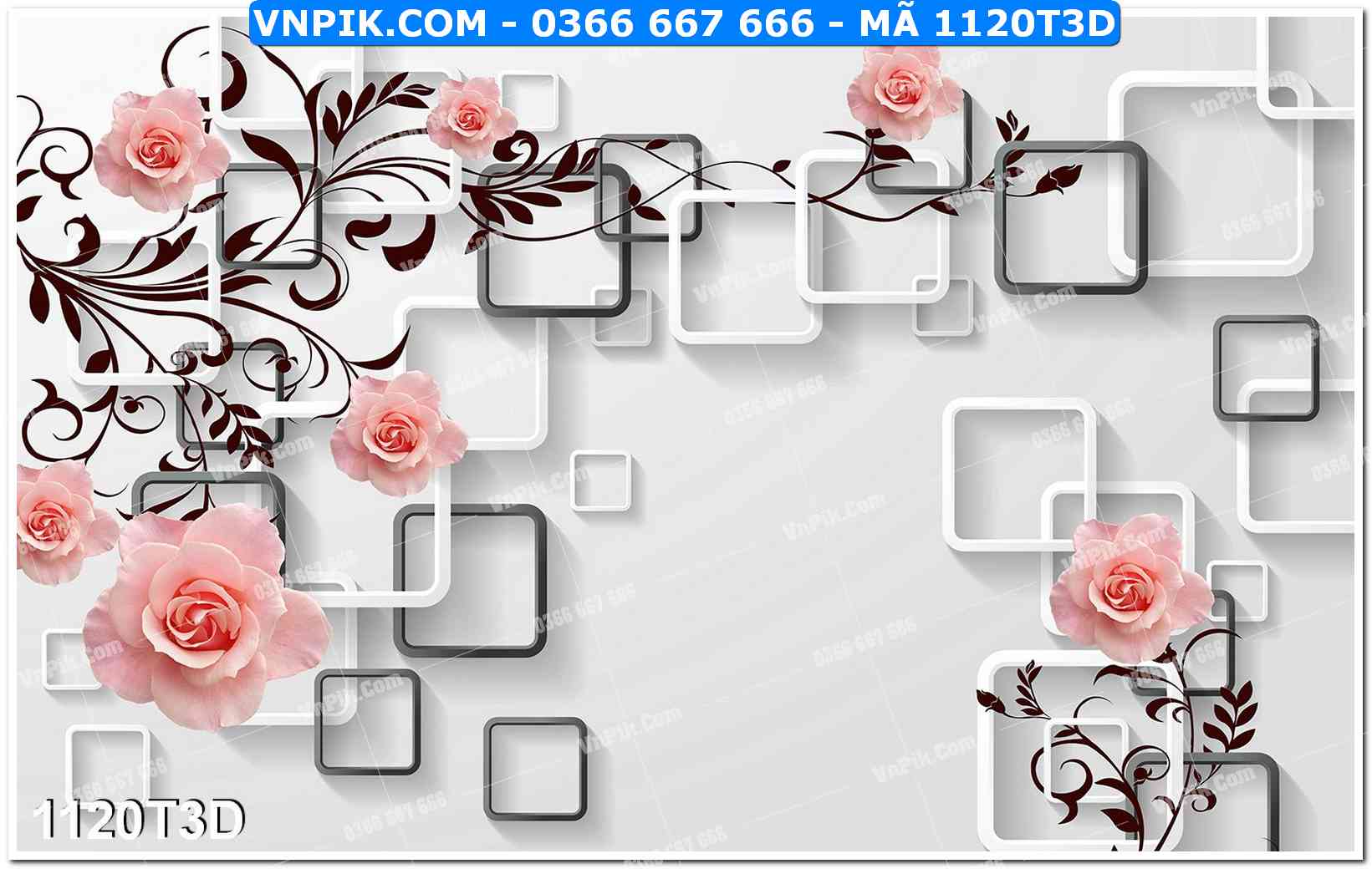 Trah Treo Tường – Tranh 3D Hiện Đại 1120T3D