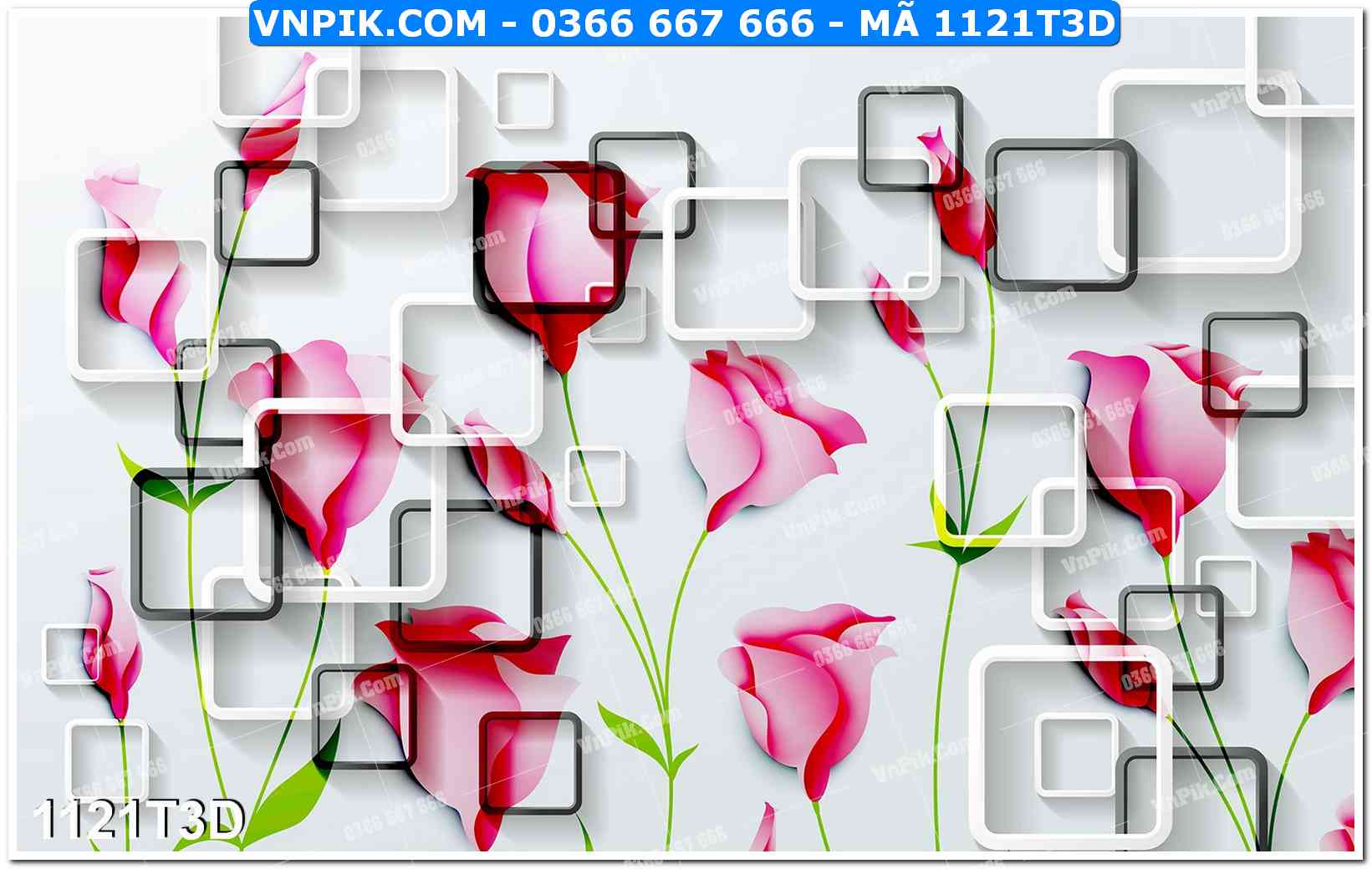 Trah Treo Tường – Tranh 3D Hiện Đại 1121T3D