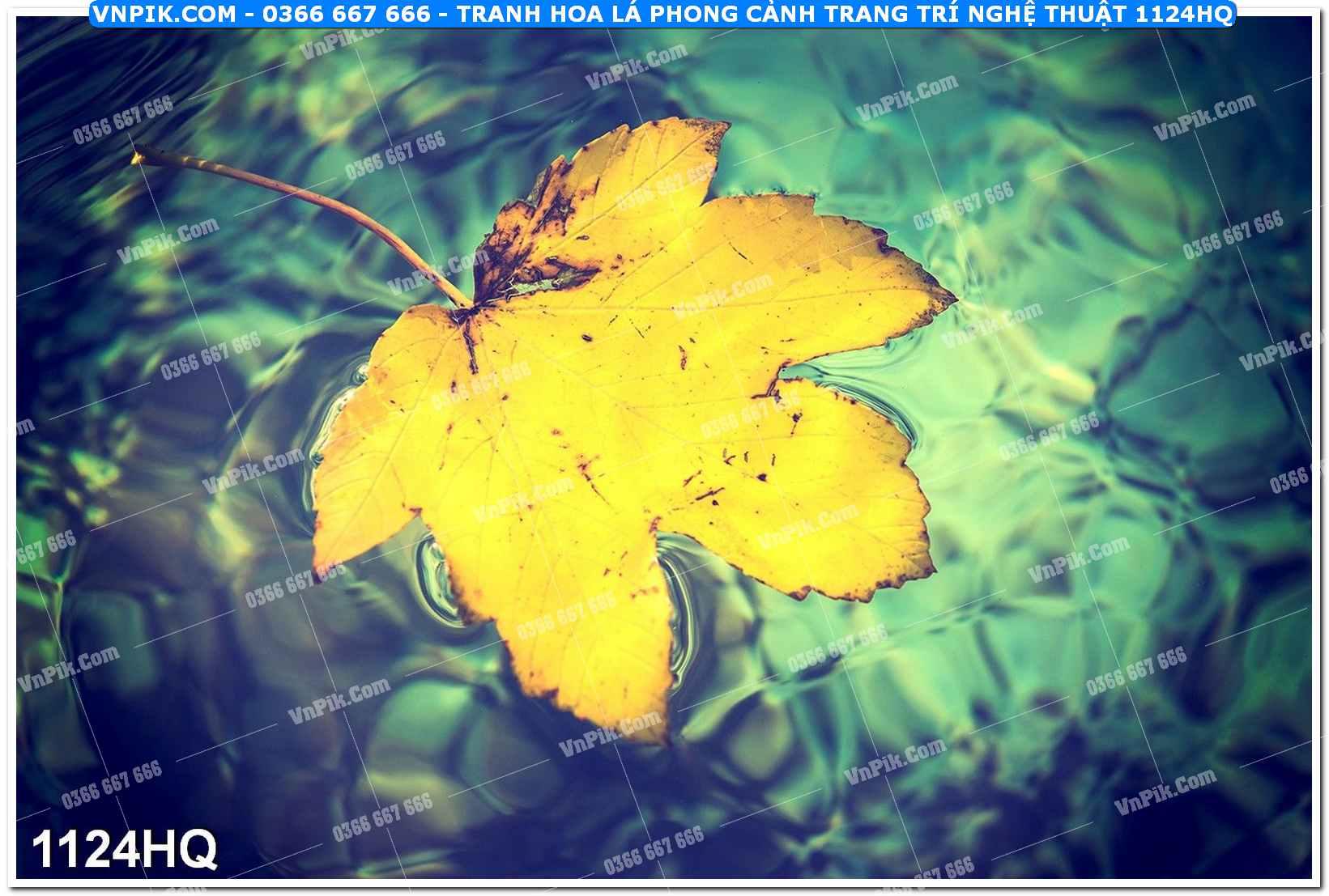 Tranh hoa lá phong cảnh trang trí nghệ thuật 1124HQ