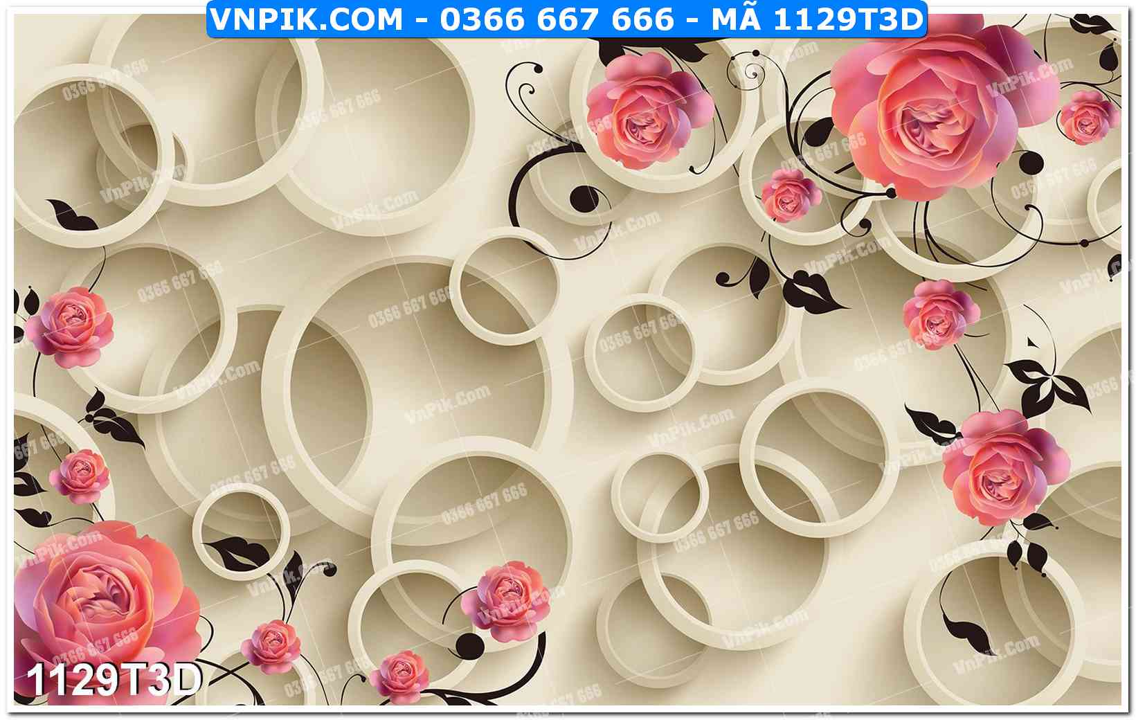 Trah Treo Tường – Tranh 3D Hiện Đại 1129T3D