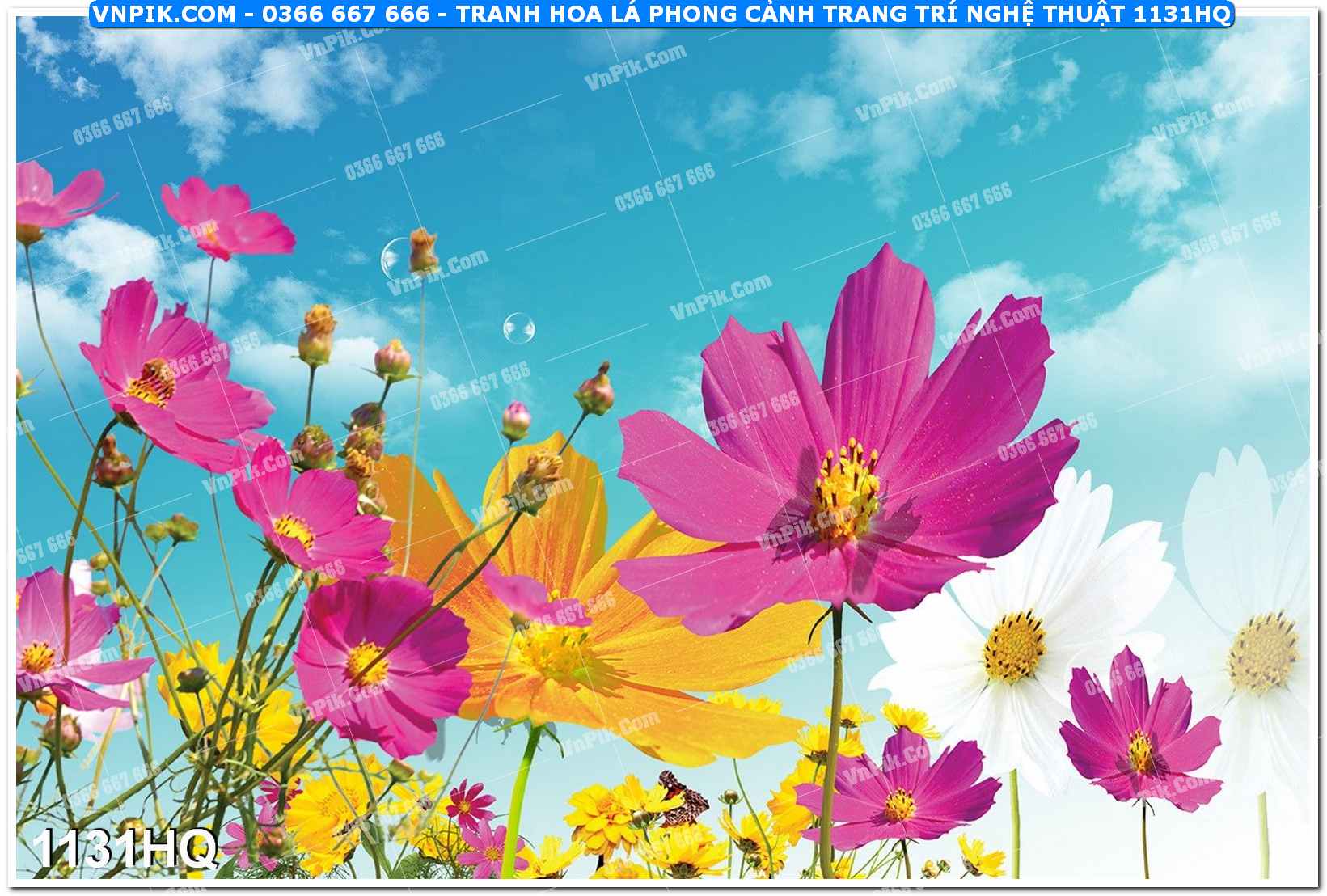 Tranh hoa lá phong cảnh trang trí nghệ thuật 1131HQ