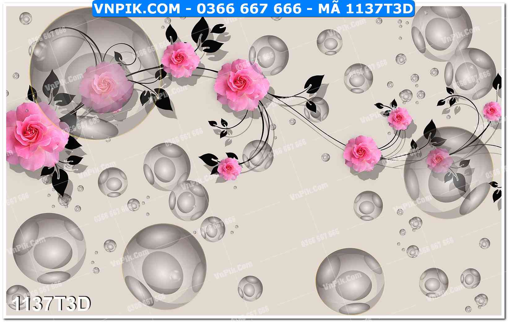 Trah Treo Tường – Tranh 3D Hiện Đại 1137T3D