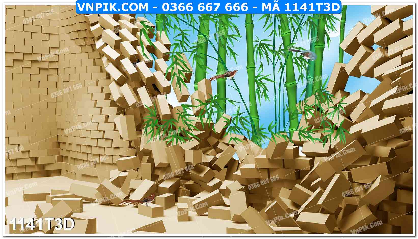 Trah Treo Tường – Tranh 3D Hiện Đại 1141T3D
