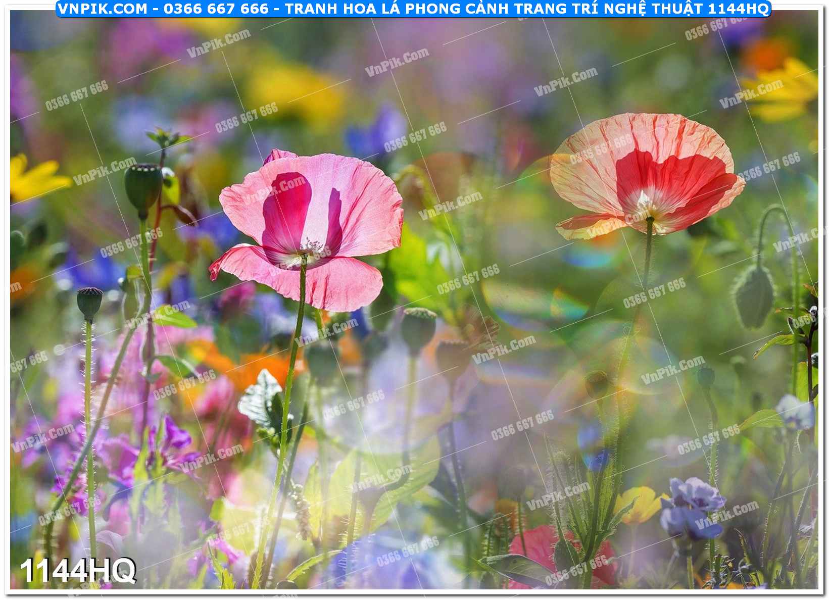 Tranh hoa lá phong cảnh trang trí nghệ thuật 1144HQ