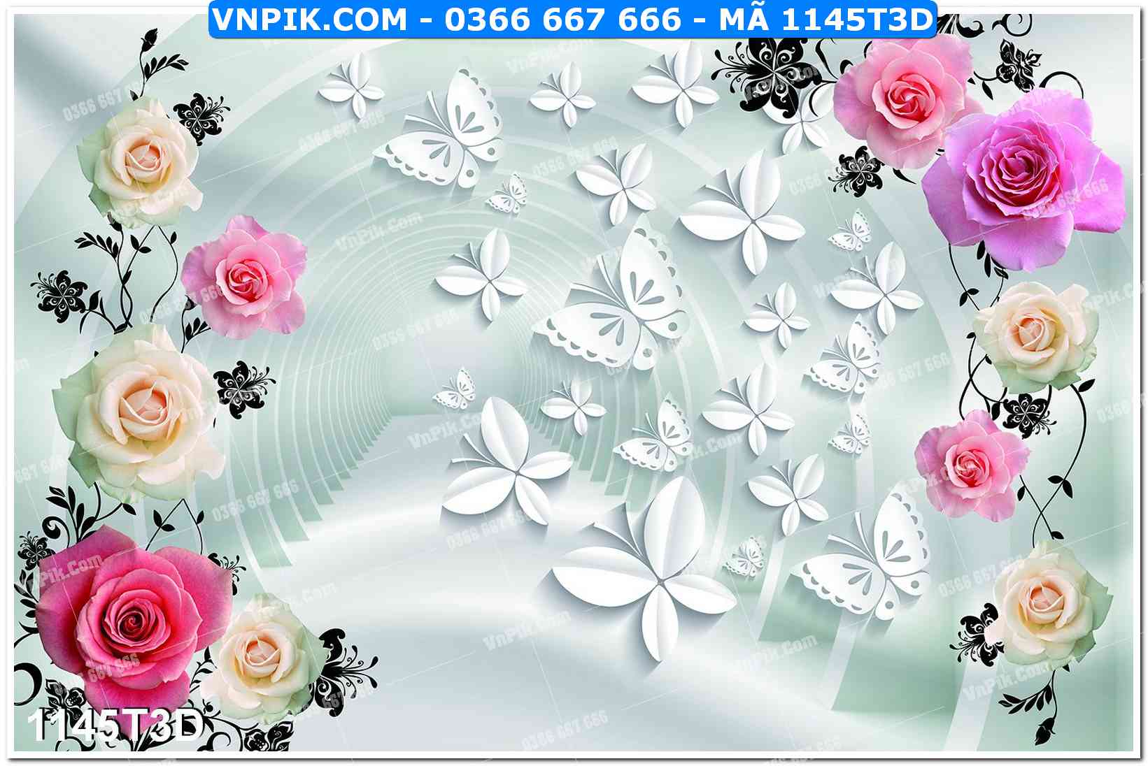 Trah Treo Tường – Tranh 3D Hiện Đại 1145T3D