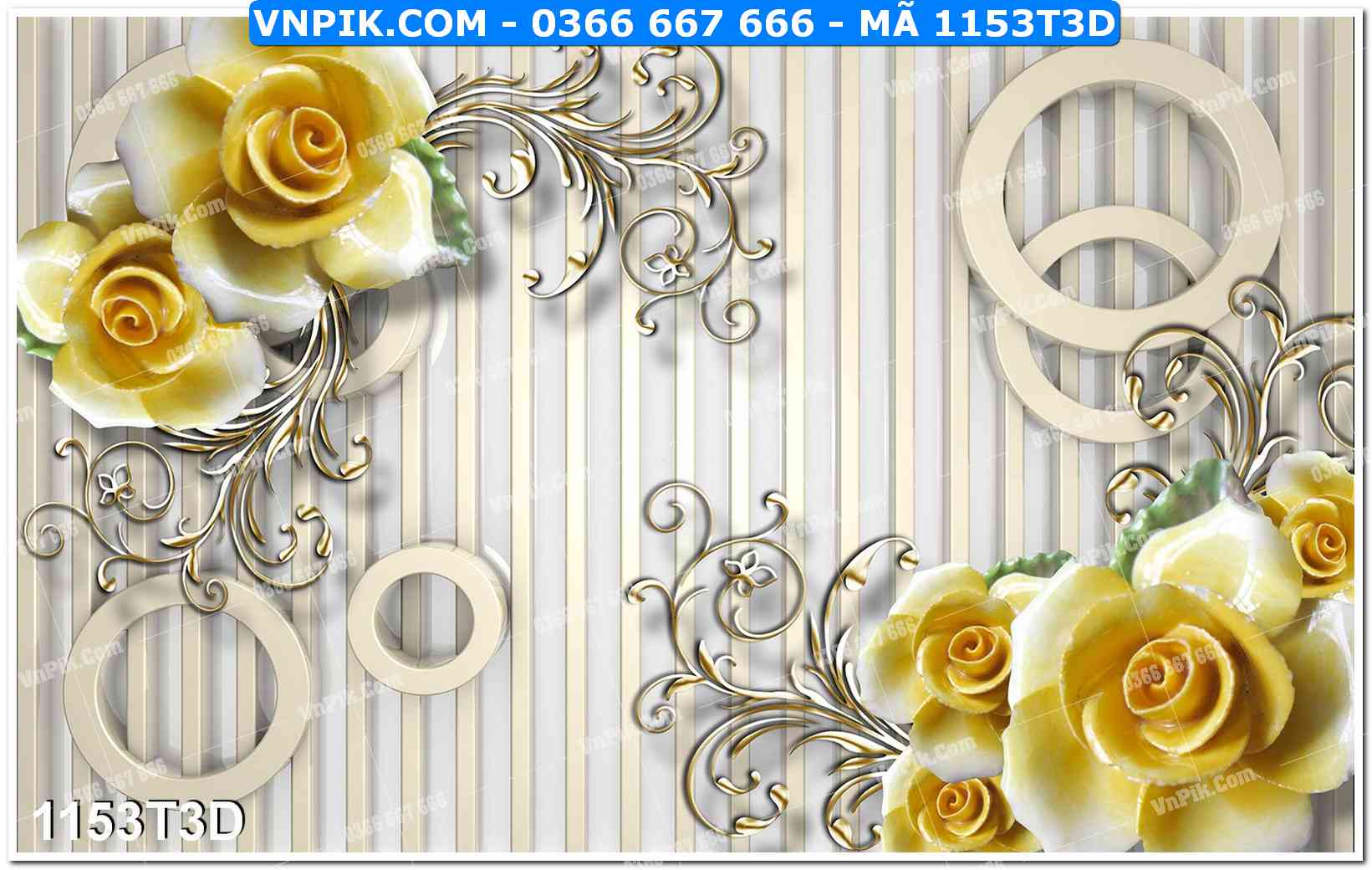 Trah Treo Tường – Tranh 3D Hiện Đại 1153T3D