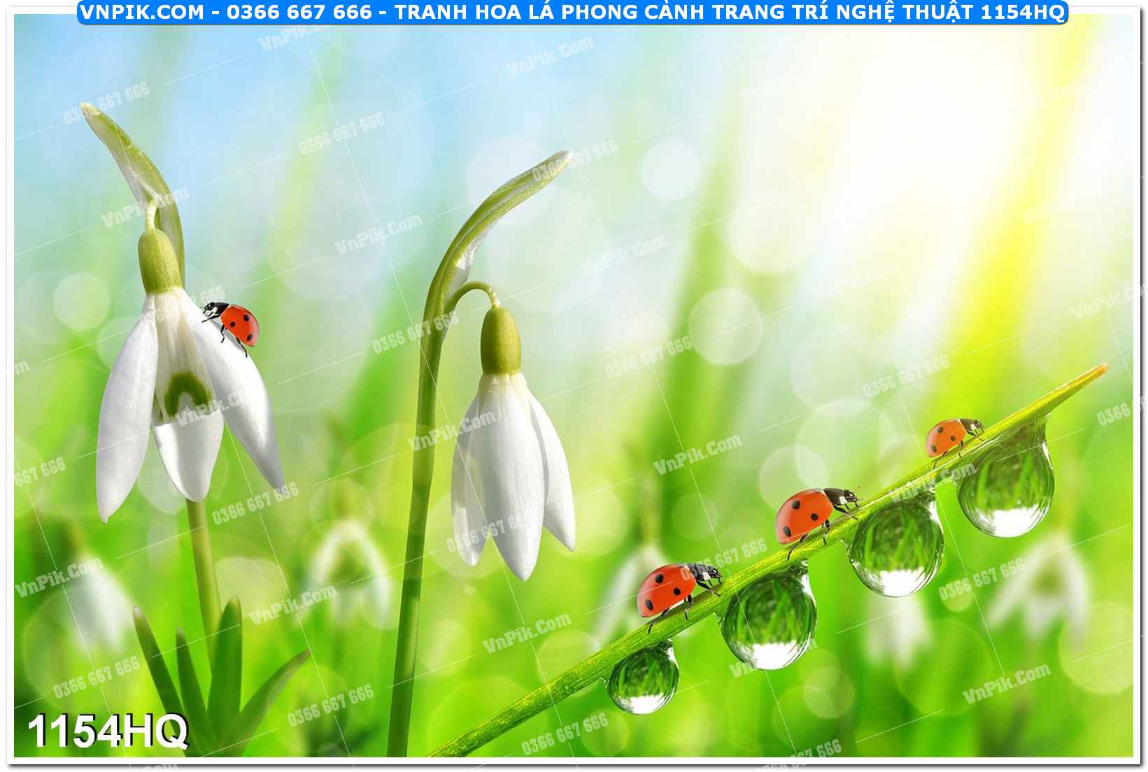 Tranh hoa lá phong cảnh trang trí nghệ thuật 1154HQ