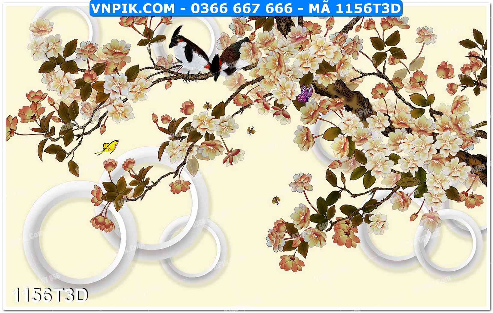 Trah Treo Tường – Tranh 3D Hiện Đại 1156T3D
