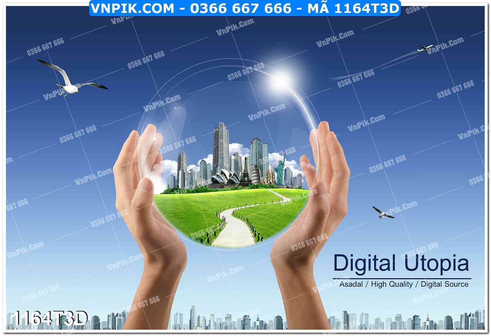 Trah Treo Tường – Tranh 3D Hiện Đại 1164T3D