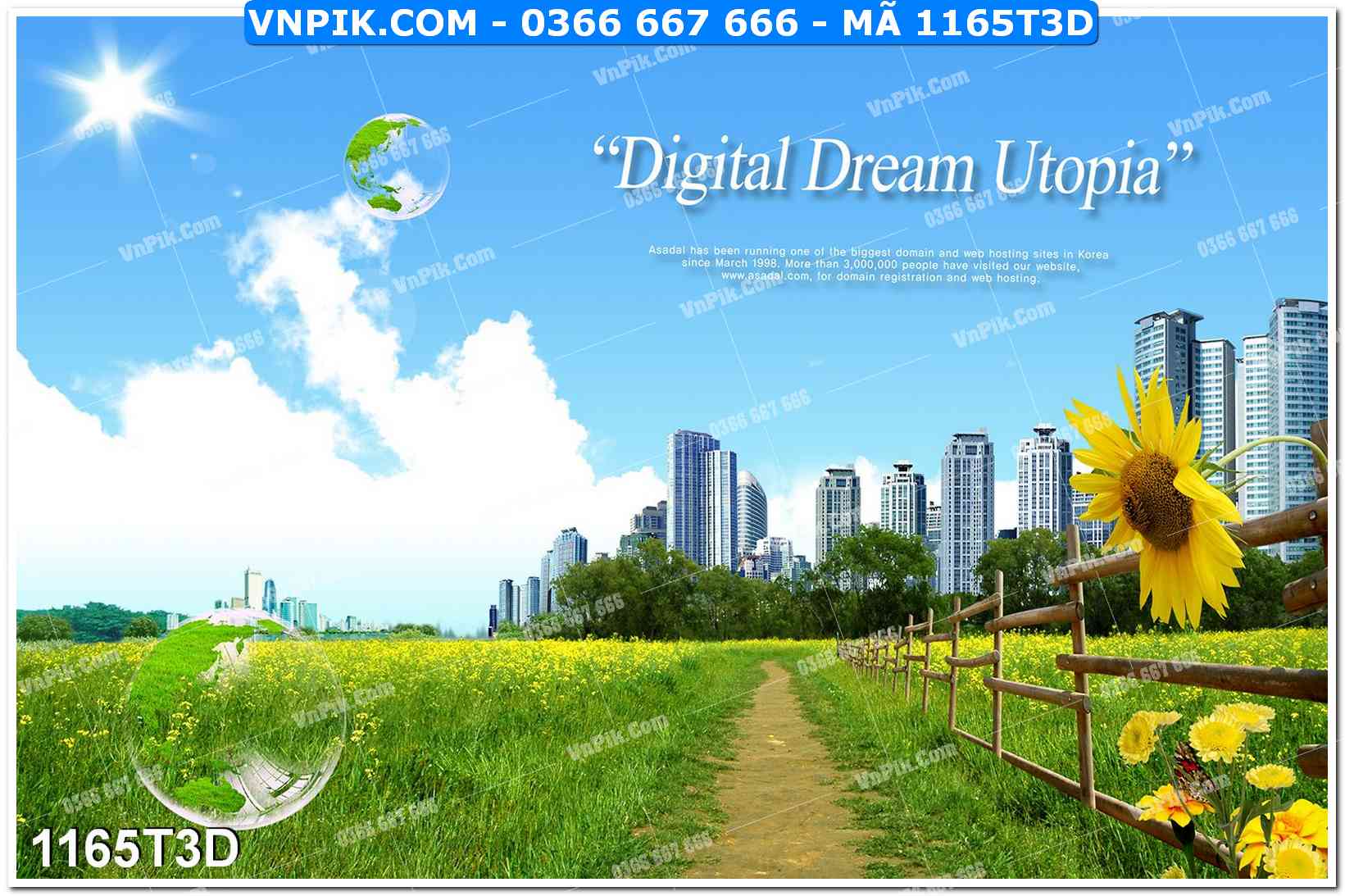 Trah Treo Tường – Tranh 3D Hiện Đại 1165T3D
