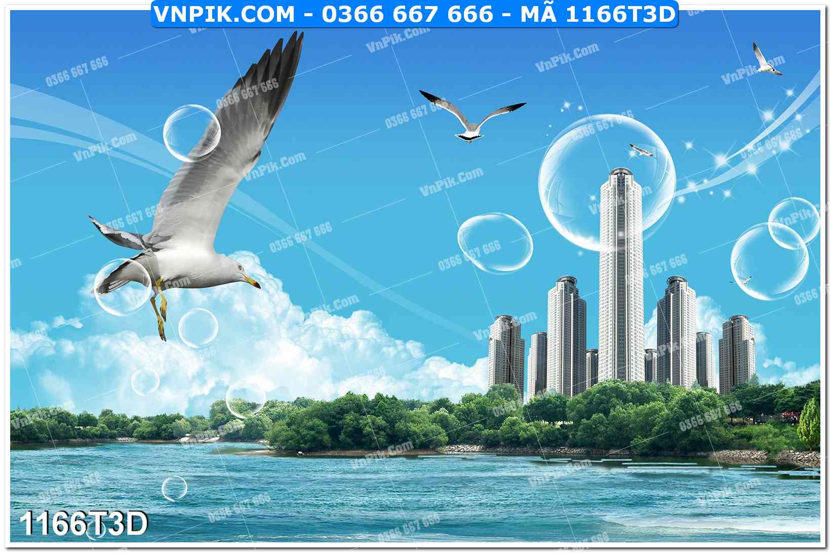 Trah Treo Tường – Tranh 3D Hiện Đại 1166T3D