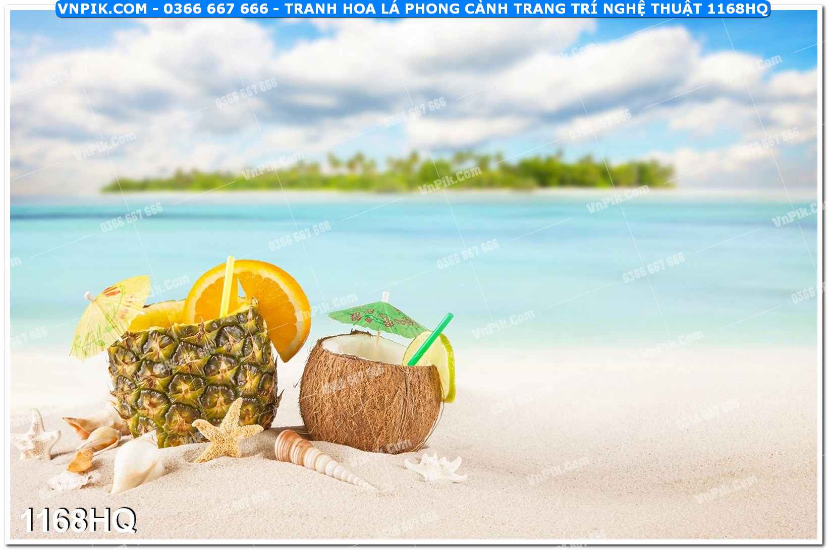 Tranh hoa lá phong cảnh trang trí nghệ thuật 1168HQ