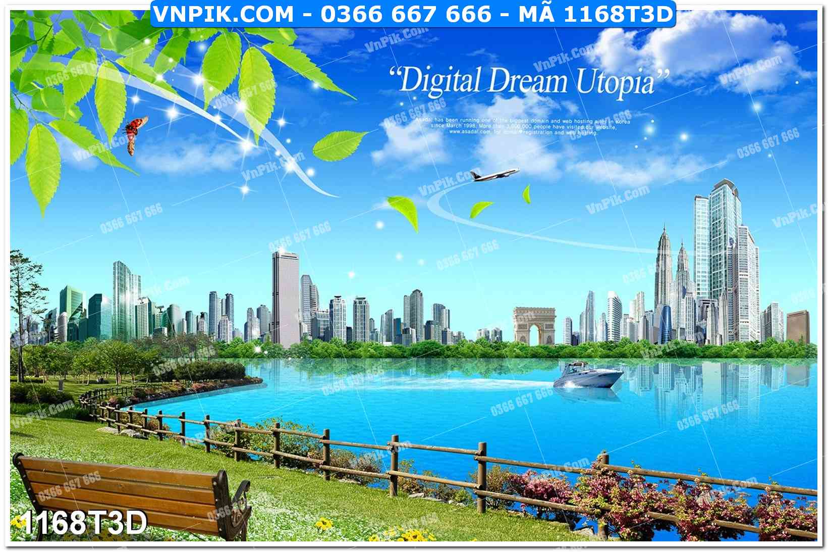 Trah Treo Tường – Tranh 3D Hiện Đại 1168T3D