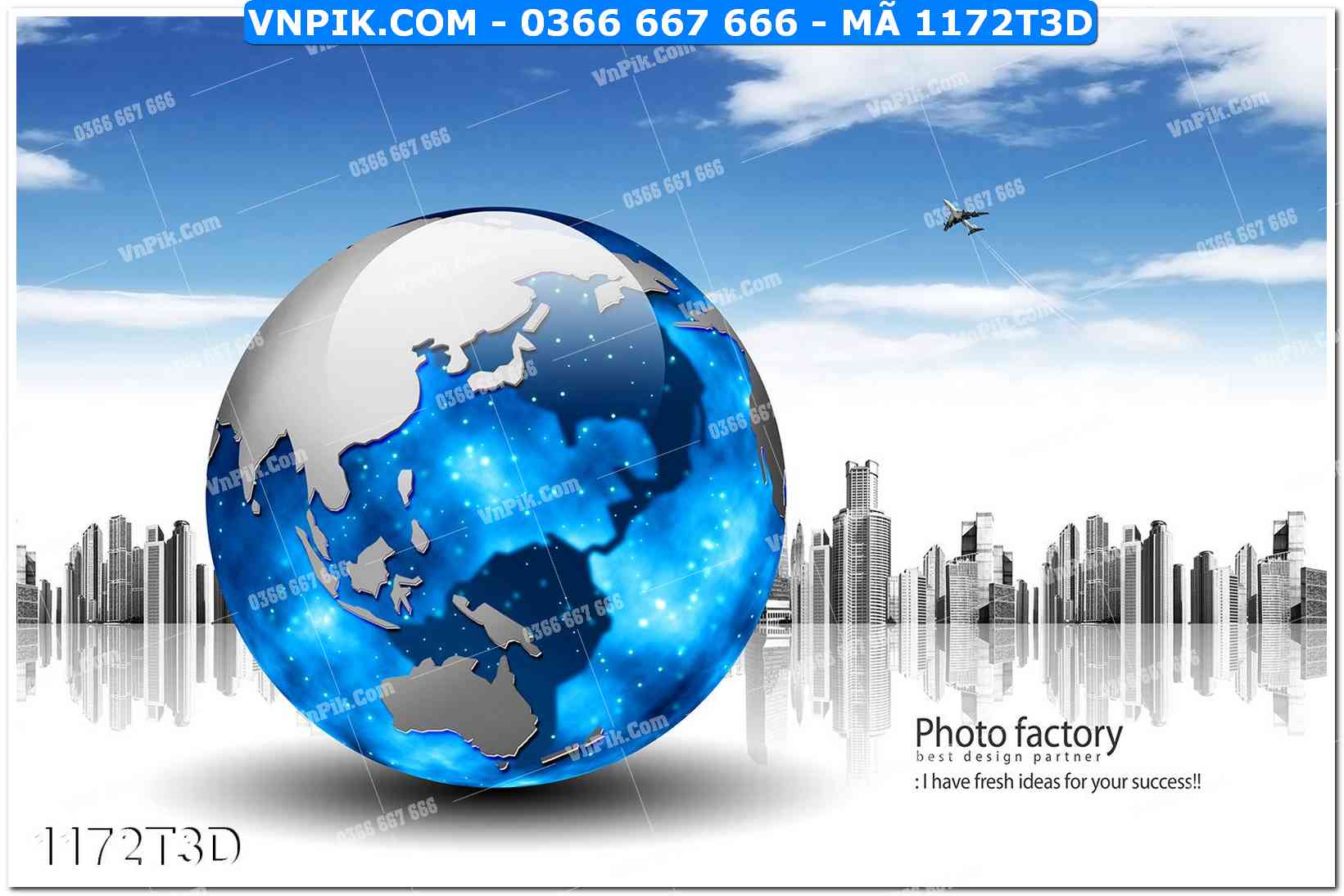 Trah Treo Tường – Tranh 3D Hiện Đại 1172T3D