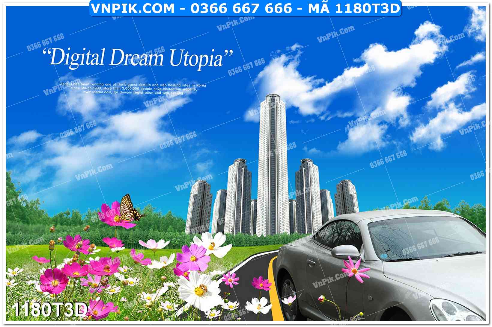 Trah Treo Tường – Tranh 3D Hiện Đại 1180T3D