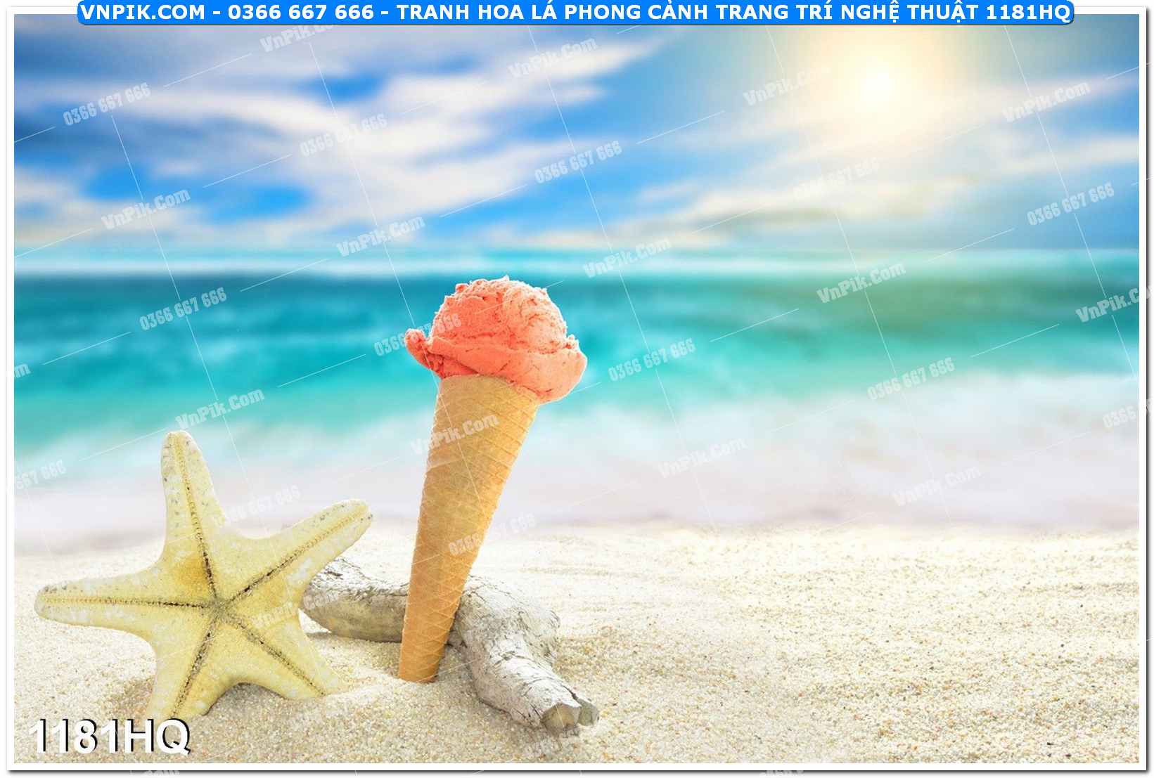 Tranh hoa lá phong cảnh trang trí nghệ thuật 1181HQ