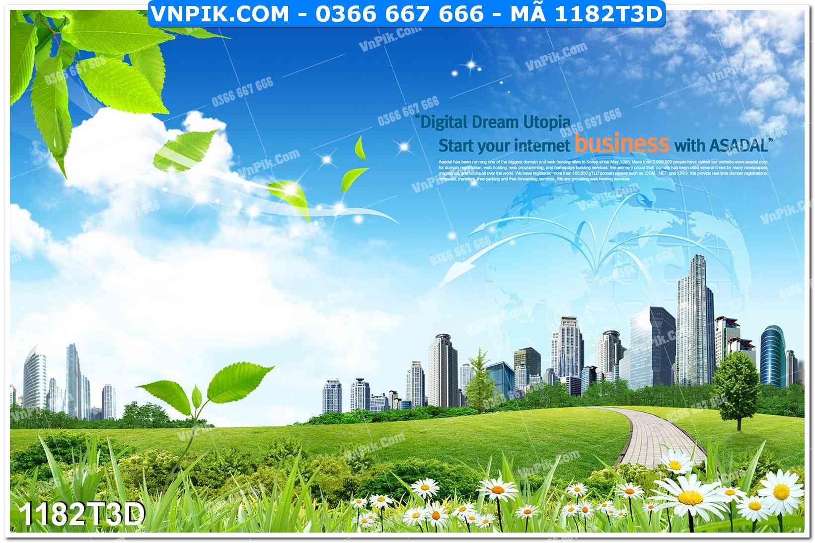 Trah Treo Tường – Tranh 3D Hiện Đại 1182T3D