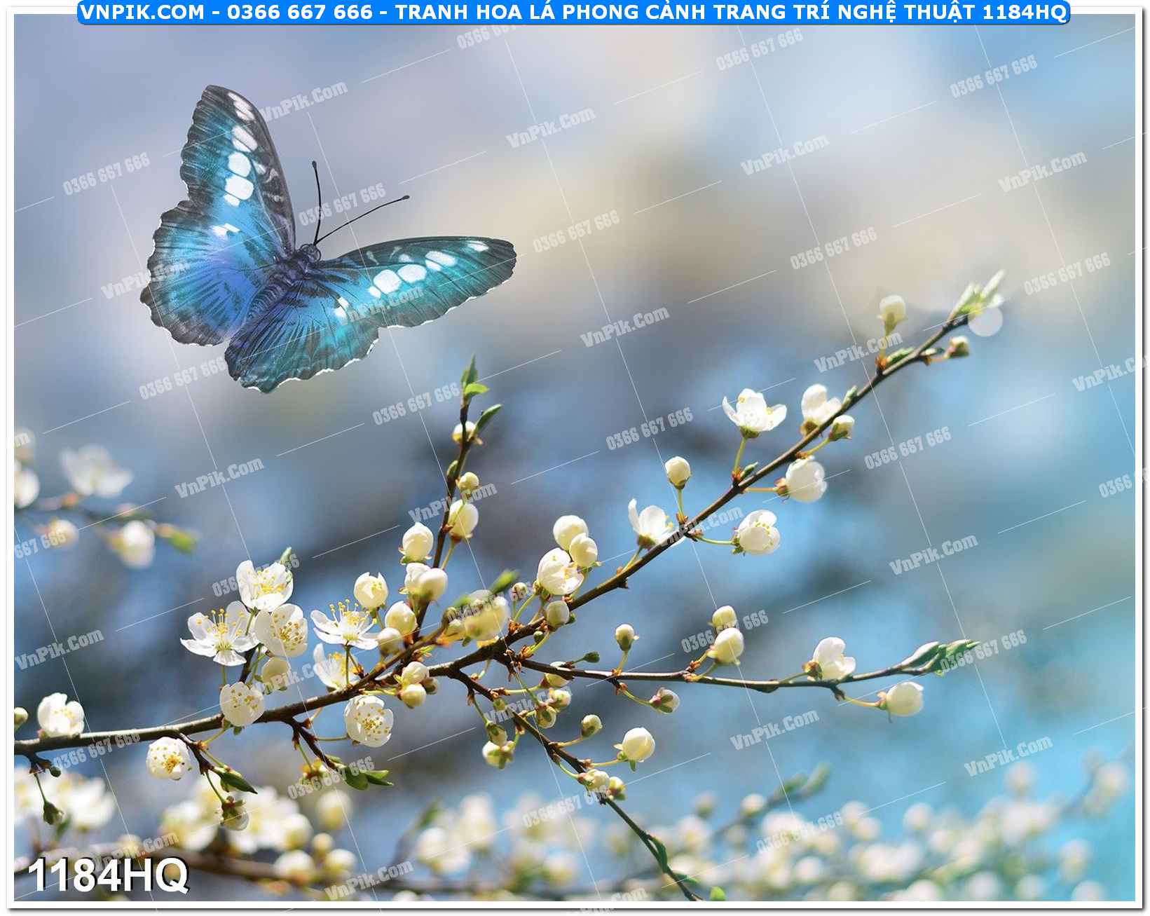 Tranh hoa lá phong cảnh trang trí nghệ thuật 1184HQ