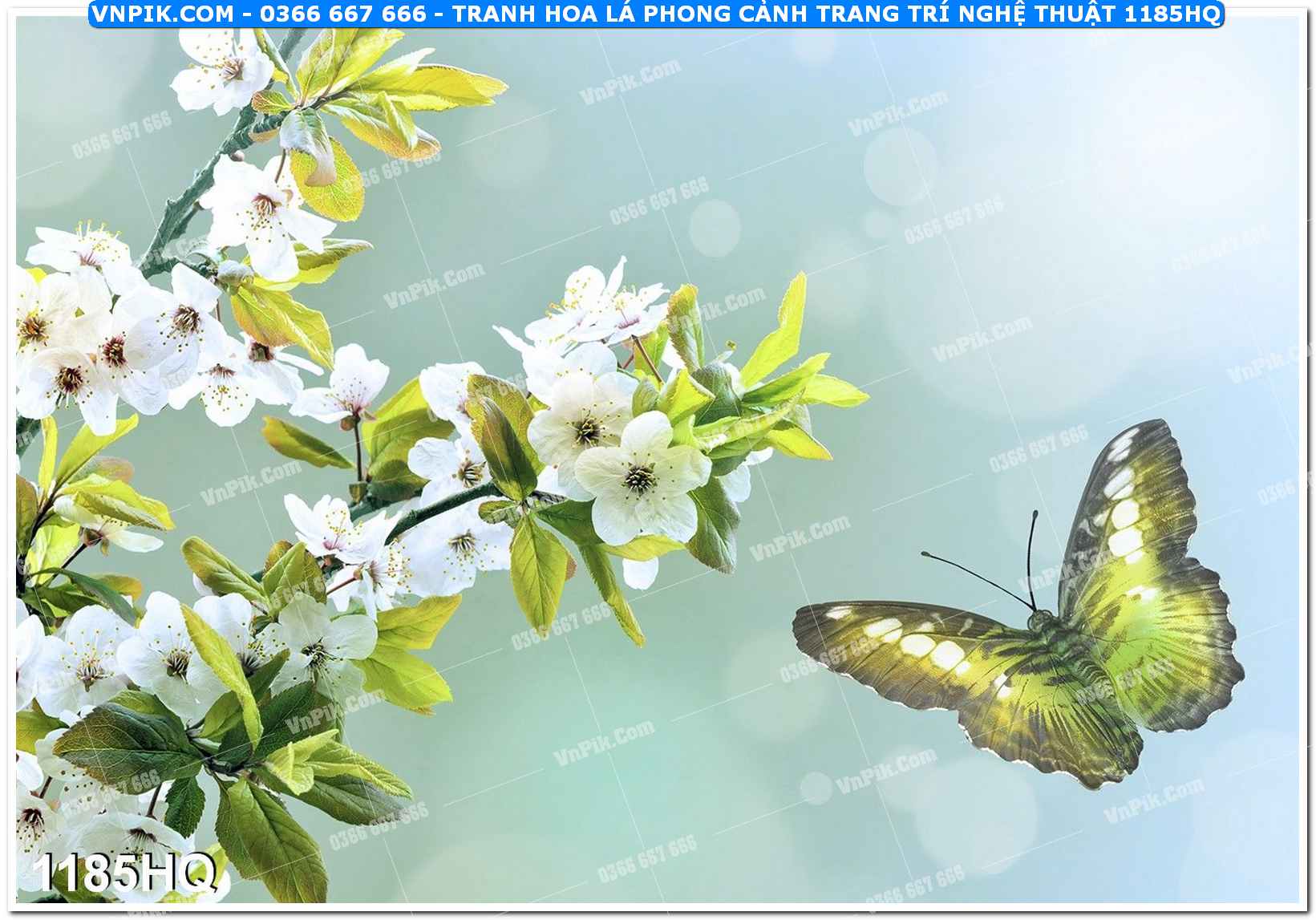 Tranh hoa lá phong cảnh trang trí nghệ thuật 1185HQ