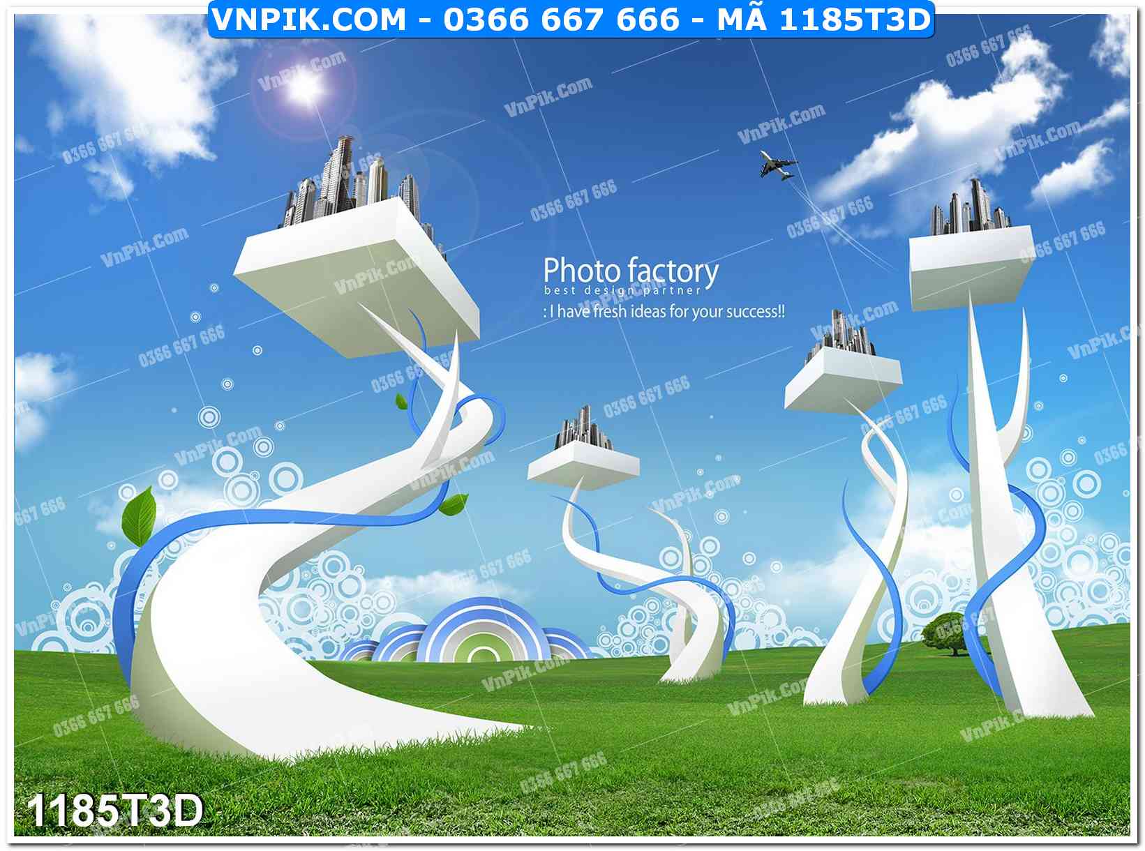 Trah Treo Tường – Tranh 3D Hiện Đại 1185T3D