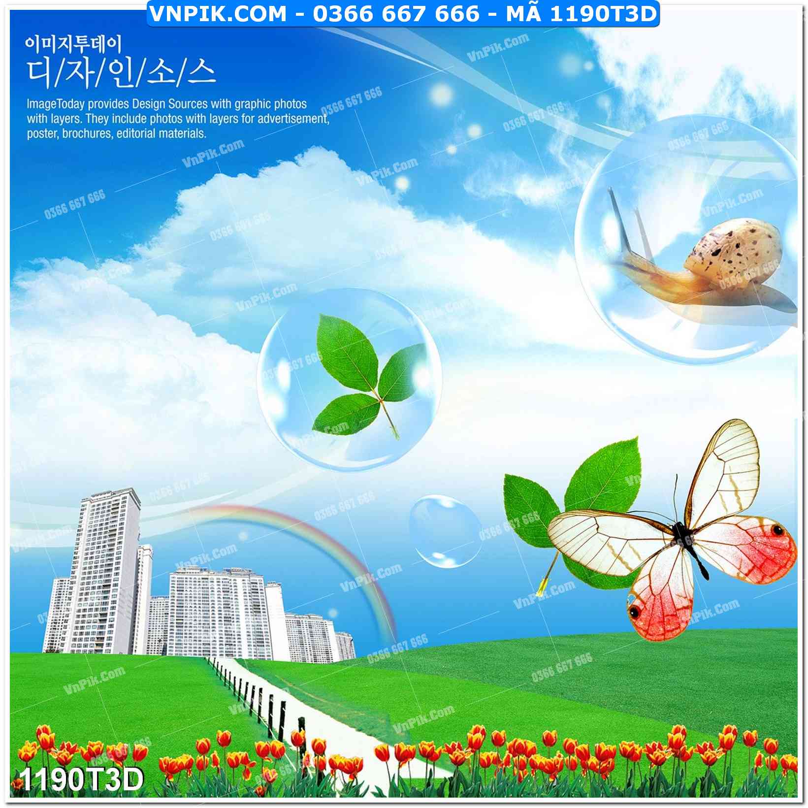 Trah Treo Tường – Tranh 3D Hiện Đại 1190T3D