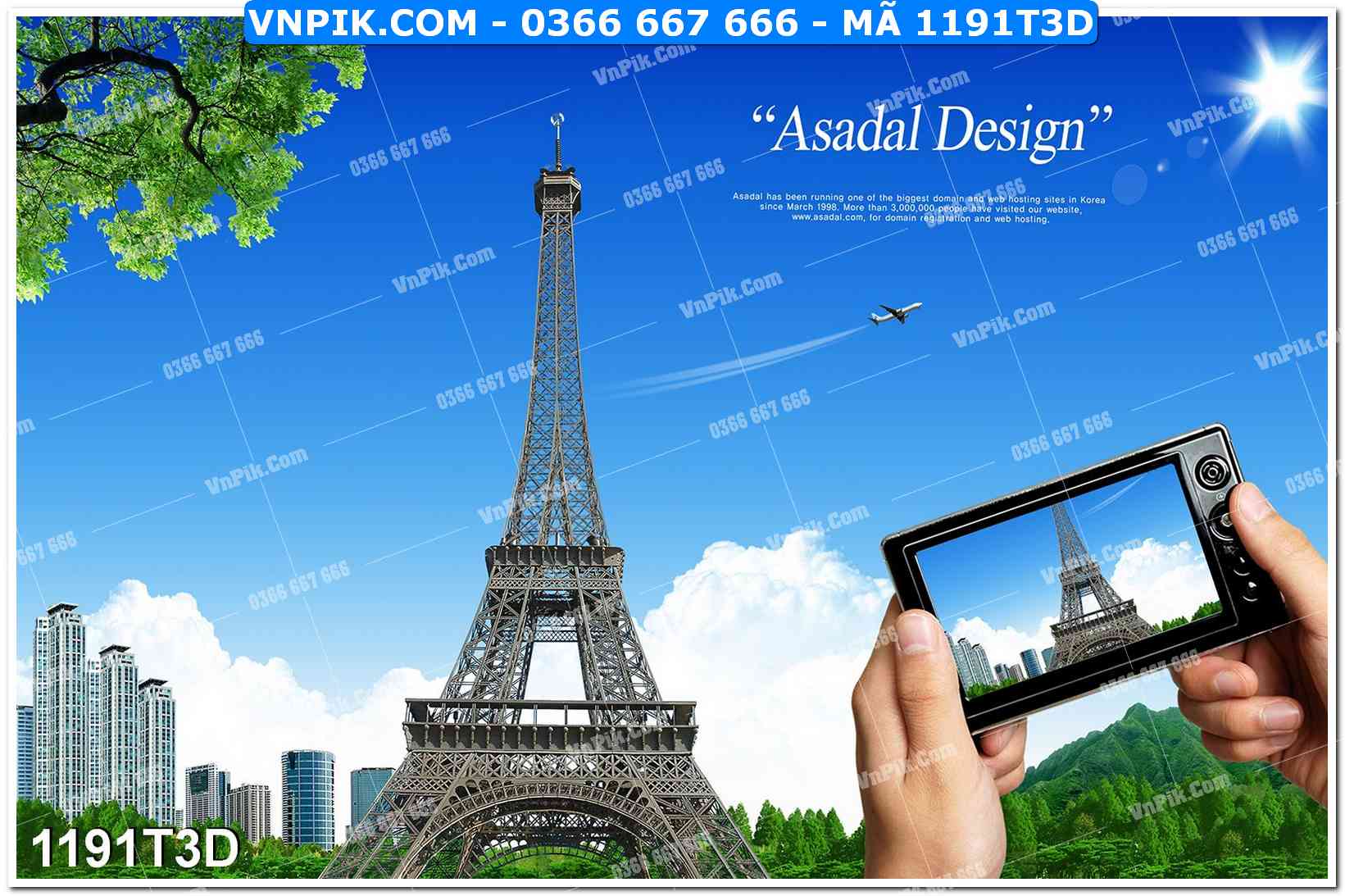 Trah Treo Tường – Tranh 3D Hiện Đại 1191T3D