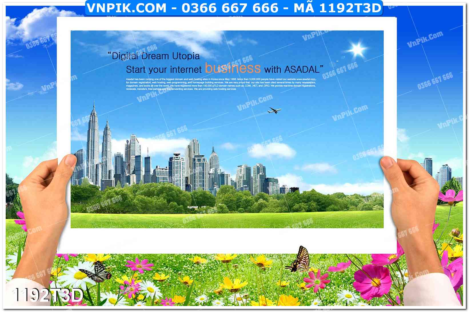 Trah Treo Tường – Tranh 3D Hiện Đại 1192T3D