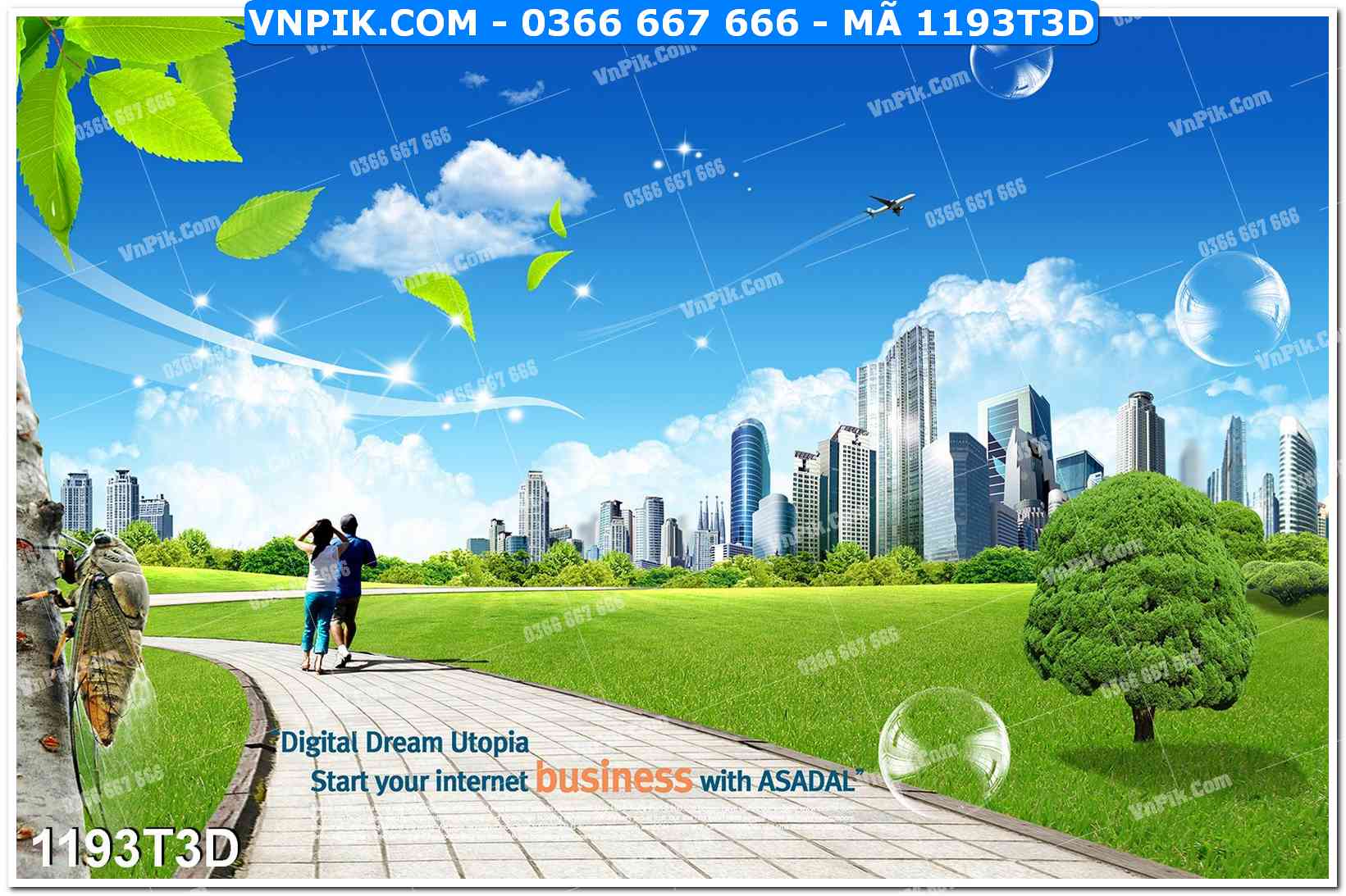 Trah Treo Tường – Tranh 3D Hiện Đại 1193T3D
