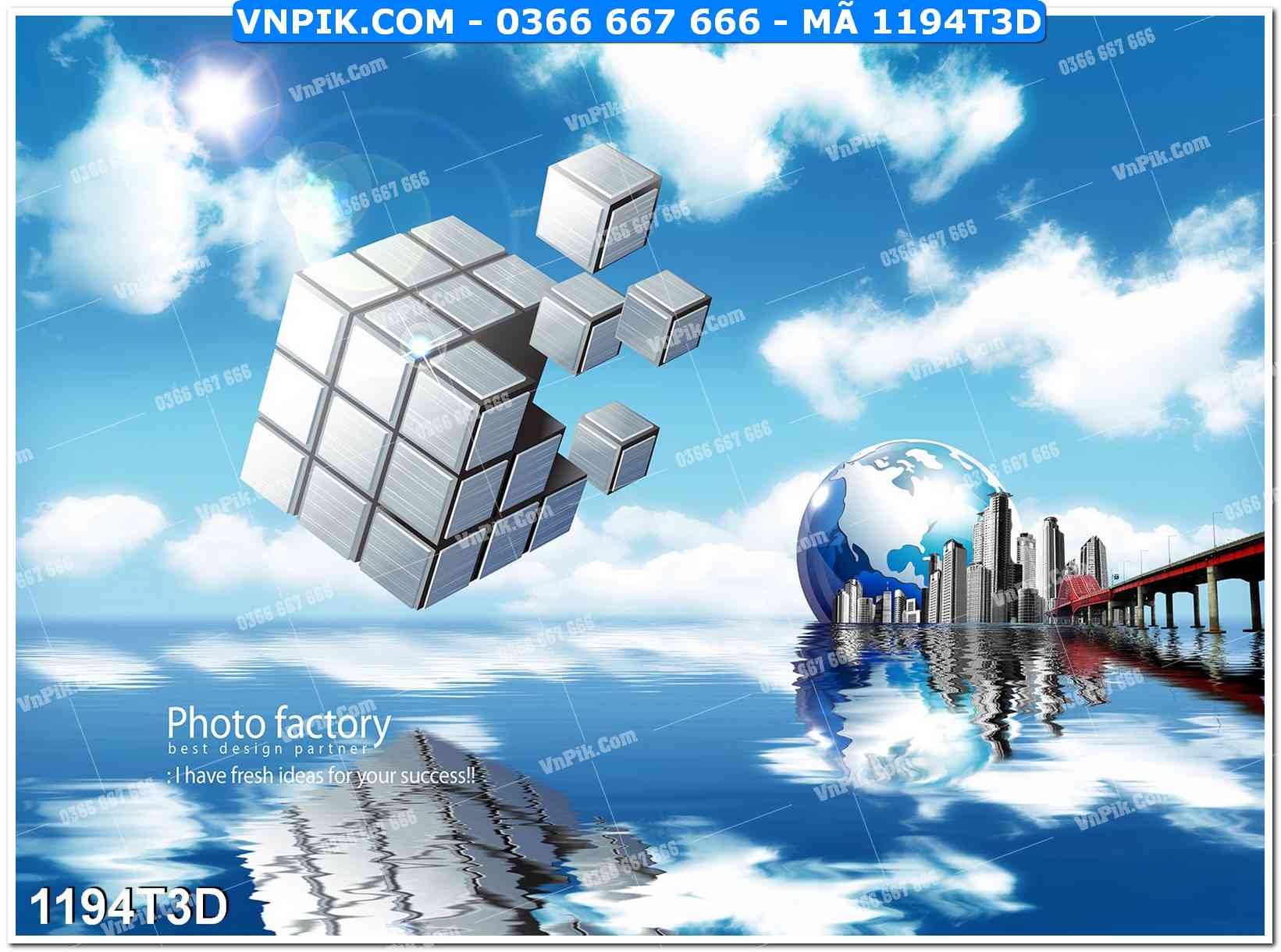 Trah Treo Tường – Tranh 3D Hiện Đại 1194T3D