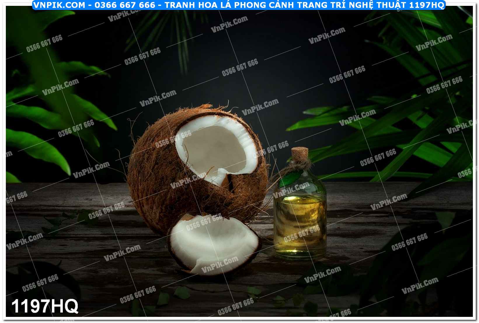Tranh hoa lá phong cảnh trang trí nghệ thuật 1197HQ