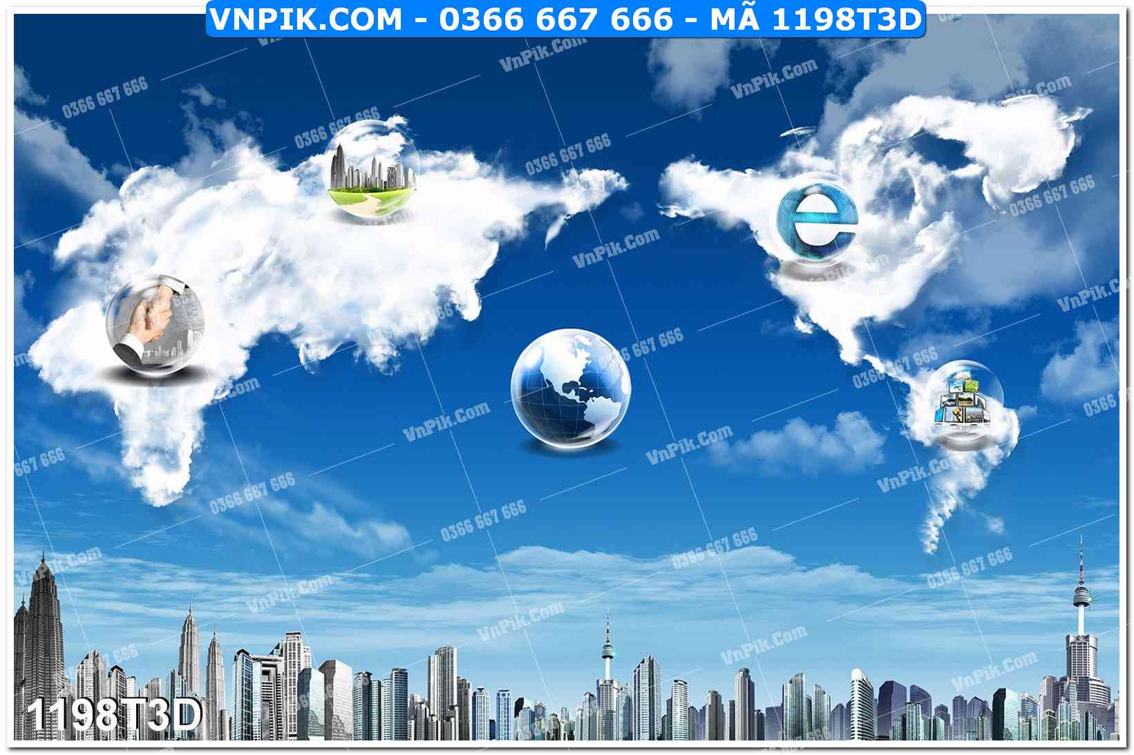 Trah Treo Tường – Tranh 3D Hiện Đại 1198T3D