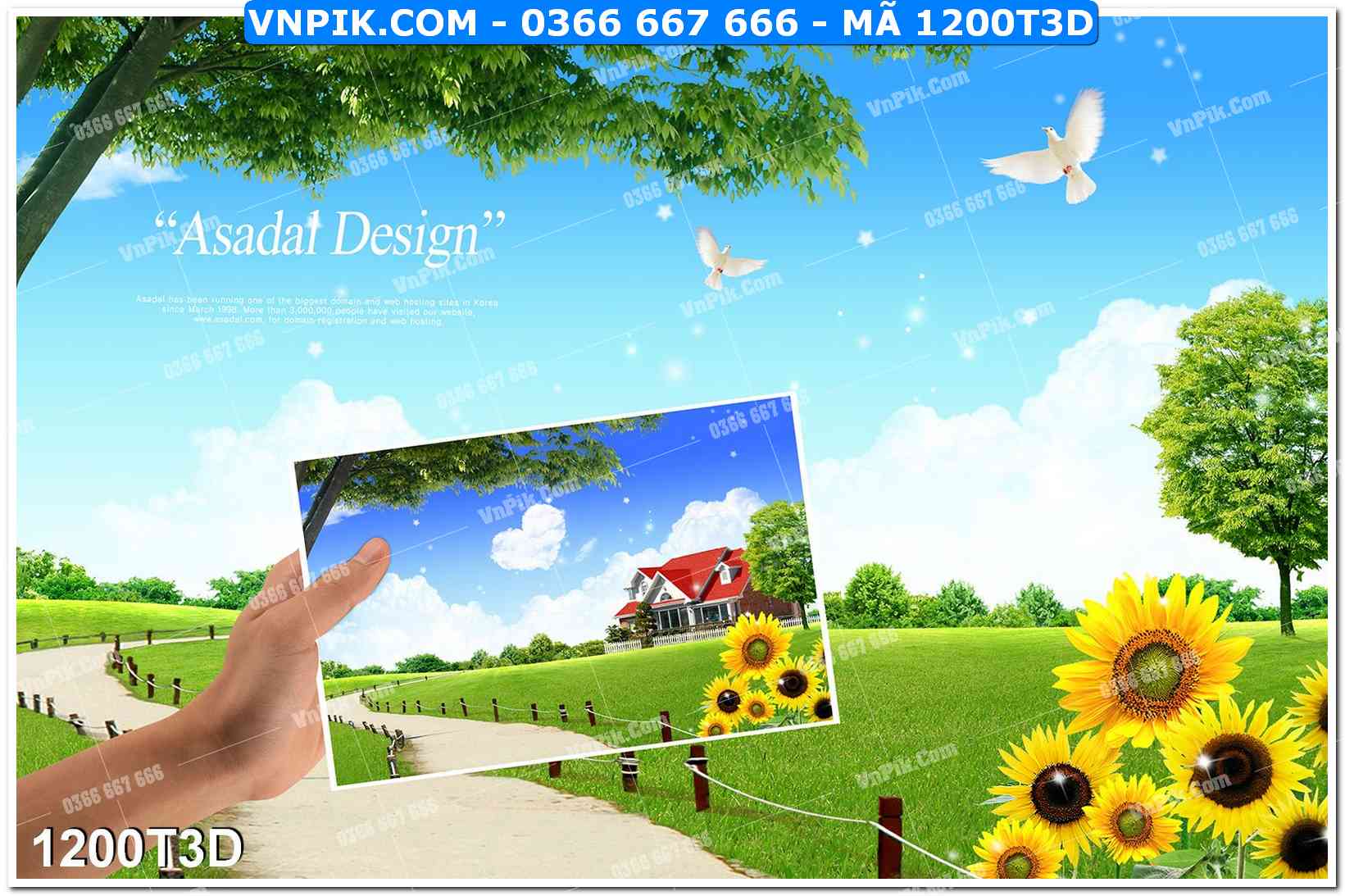 Trah Treo Tường – Tranh 3D Hiện Đại 1200T3D