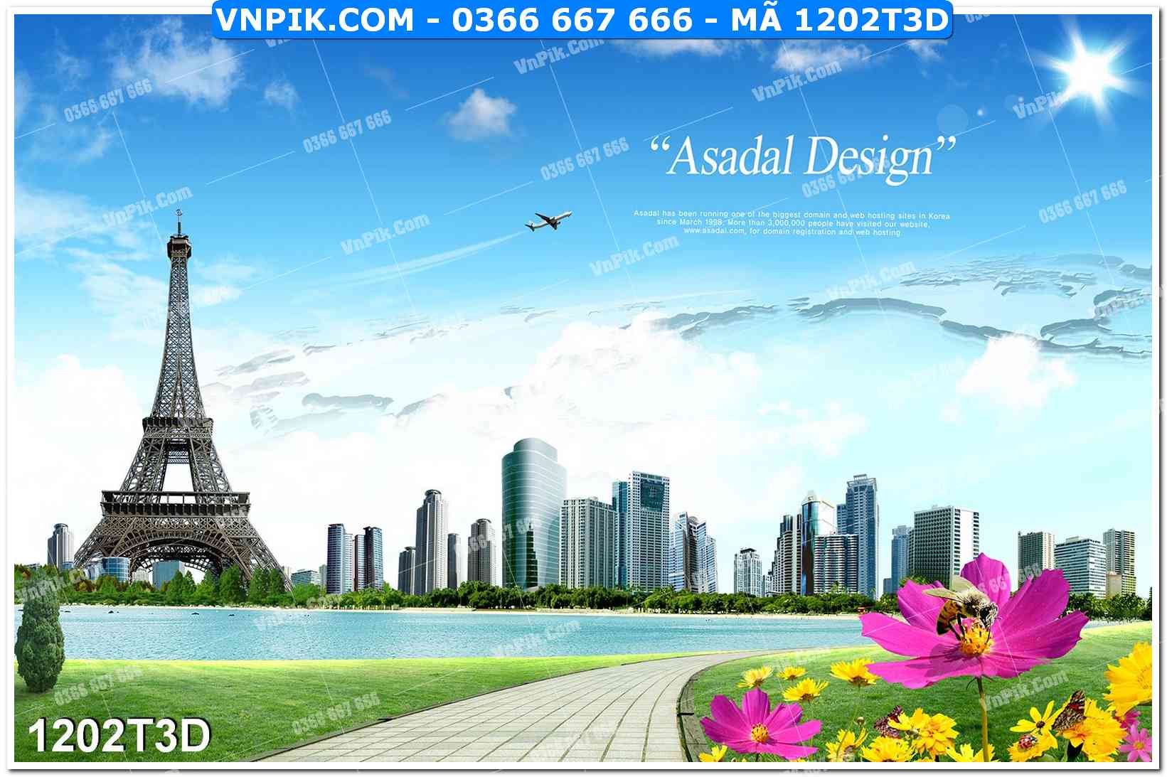 Trah Treo Tường – Tranh 3D Hiện Đại 1202T3D