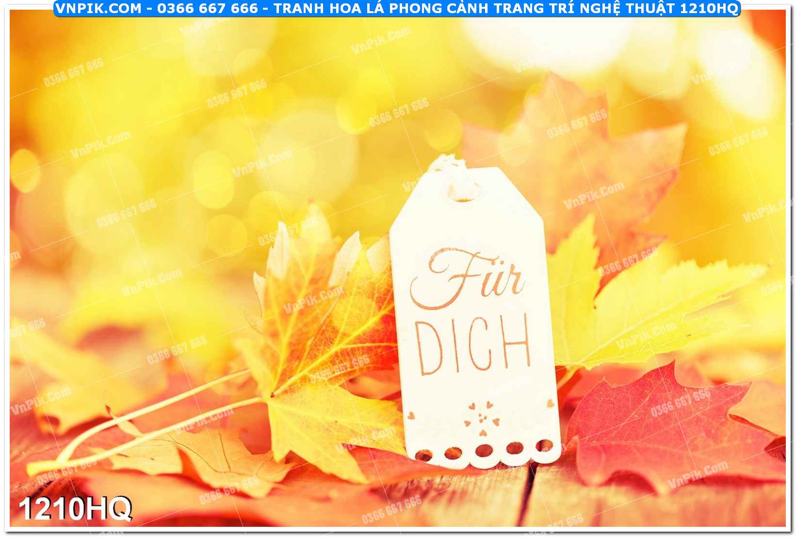 Tranh hoa lá phong cảnh trang trí nghệ thuật 1210HQ