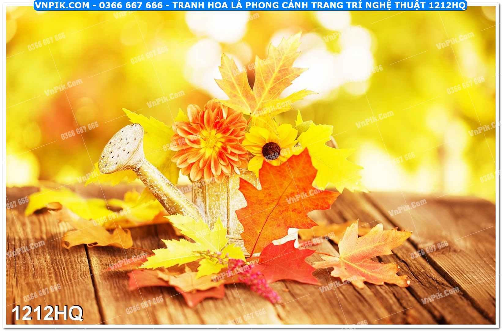 Tranh hoa lá phong cảnh trang trí nghệ thuật 1212HQ