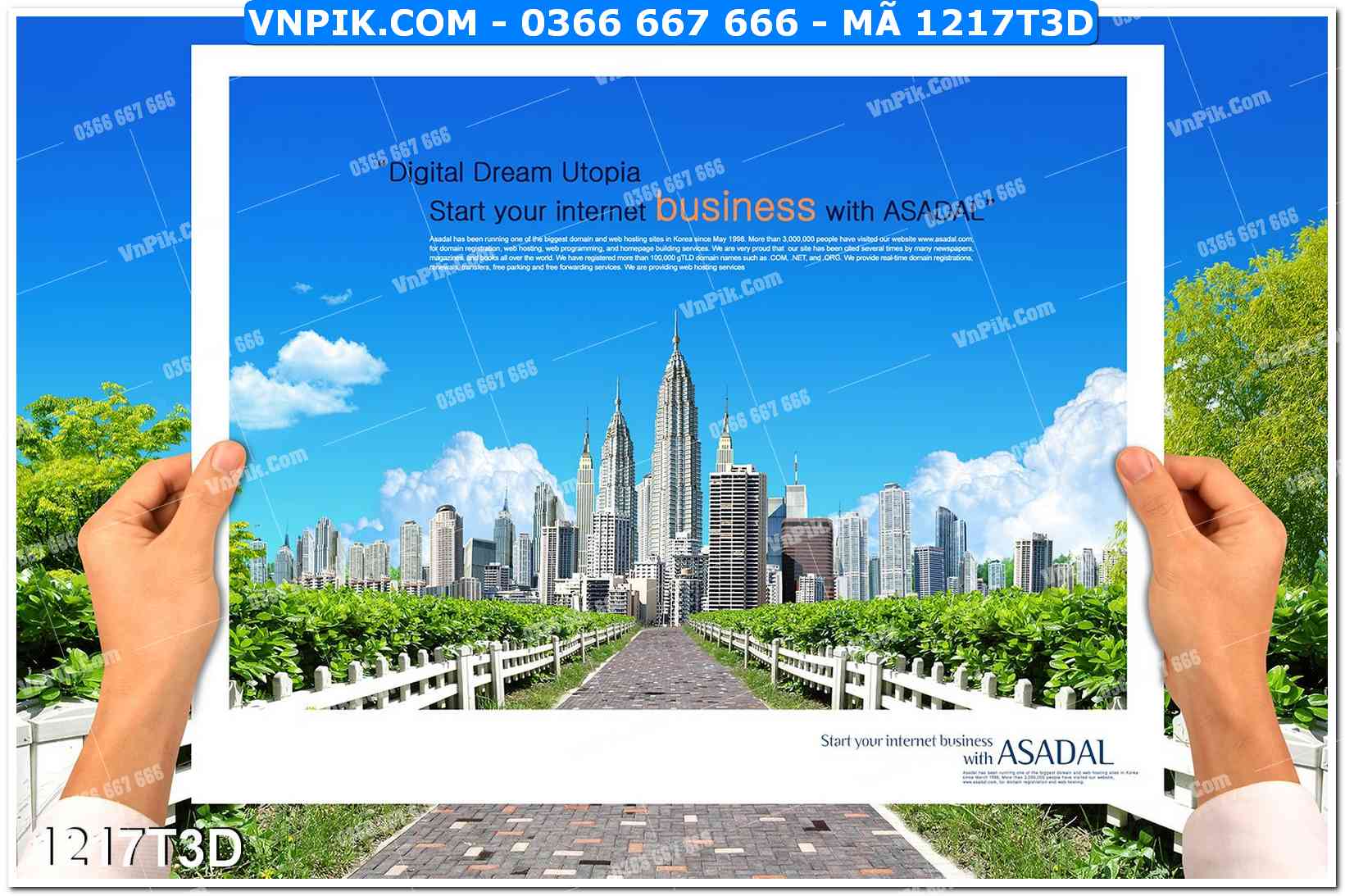 Trah Treo Tường – Tranh 3D Hiện Đại 1217T3D