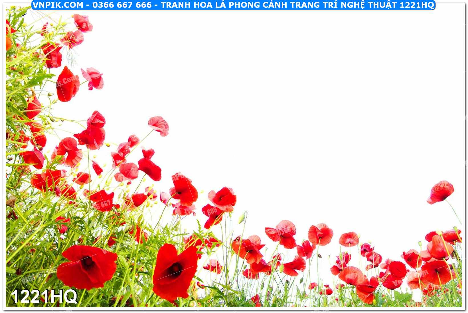 Tranh hoa lá phong cảnh trang trí nghệ thuật 1221HQ
