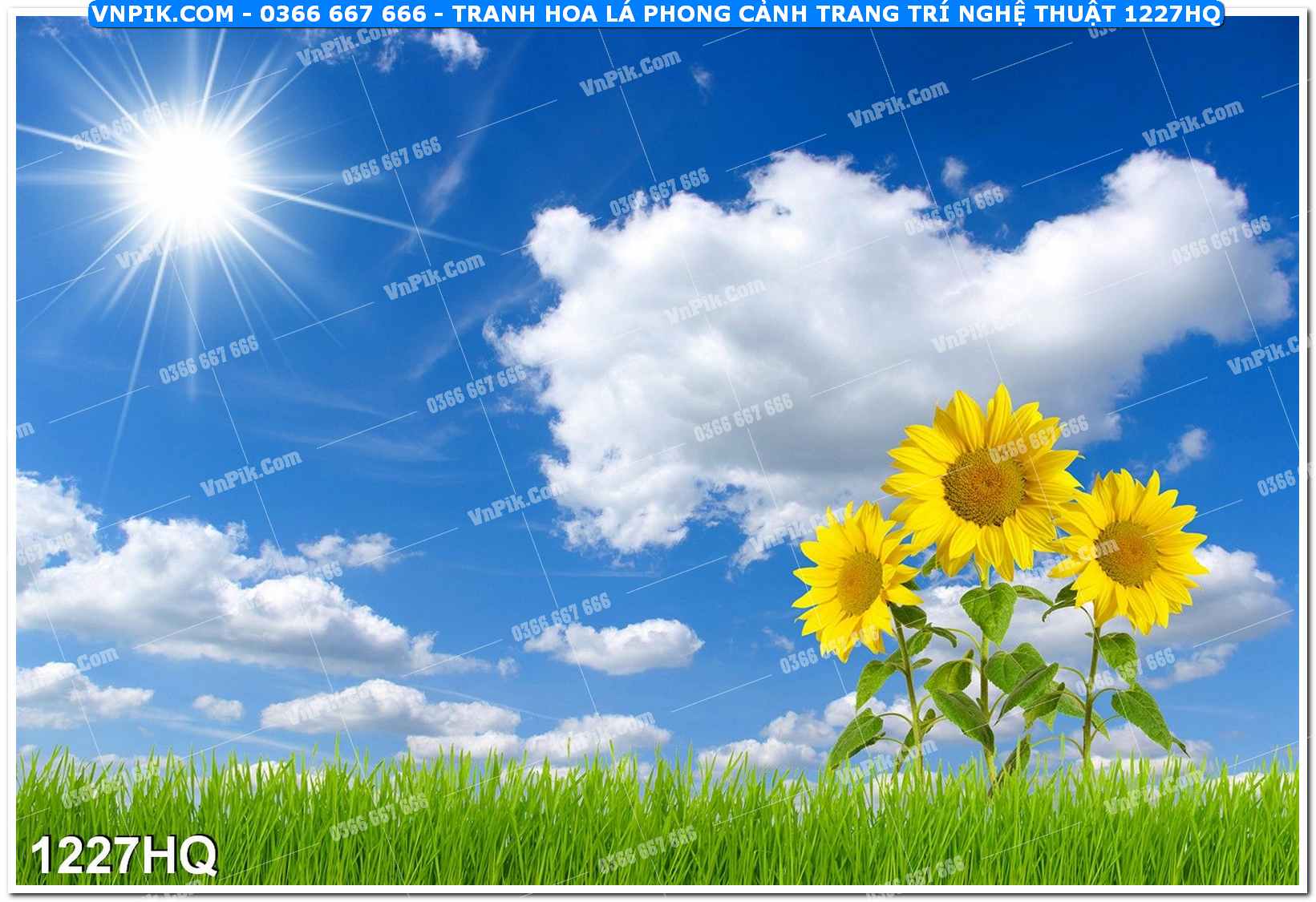 Tranh hoa lá phong cảnh trang trí nghệ thuật 1227HQ