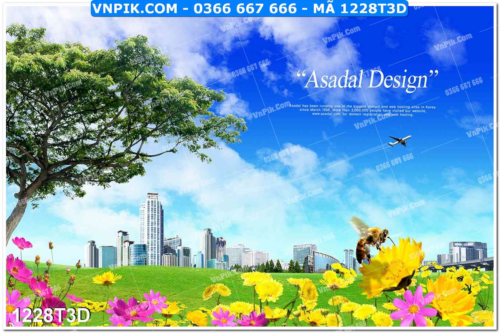 Trah Treo Tường – Tranh 3D Hiện Đại 1228T3D