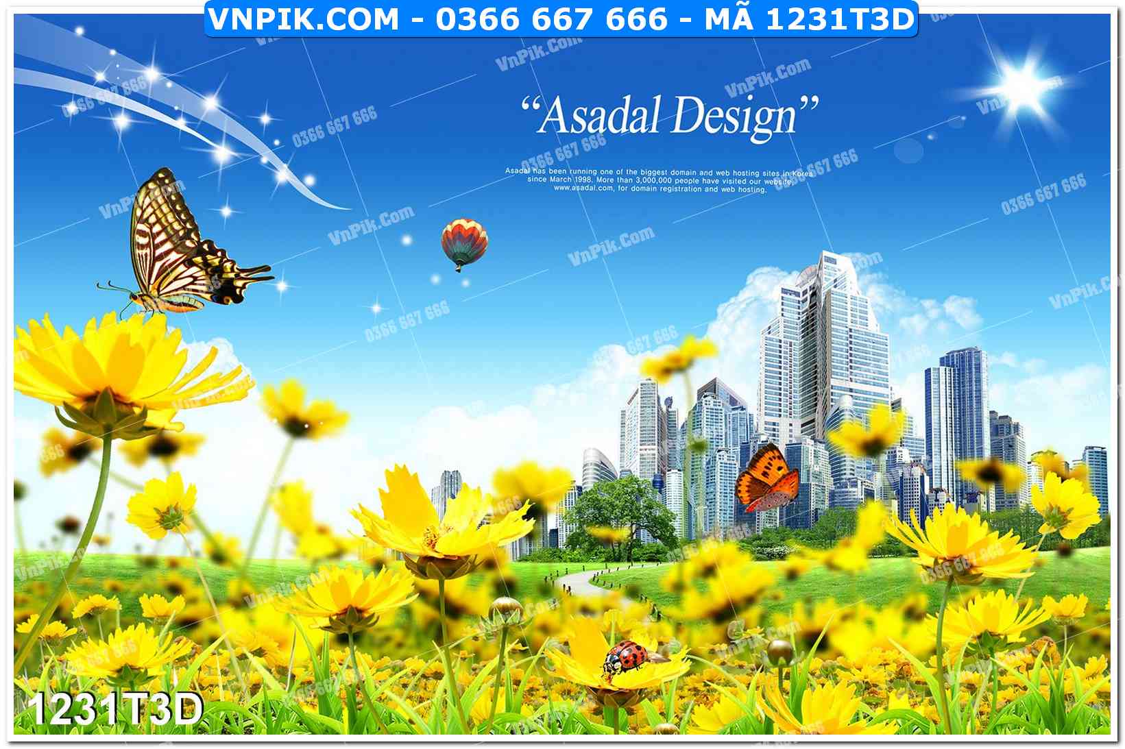 Trah Treo Tường – Tranh 3D Hiện Đại 1231T3D