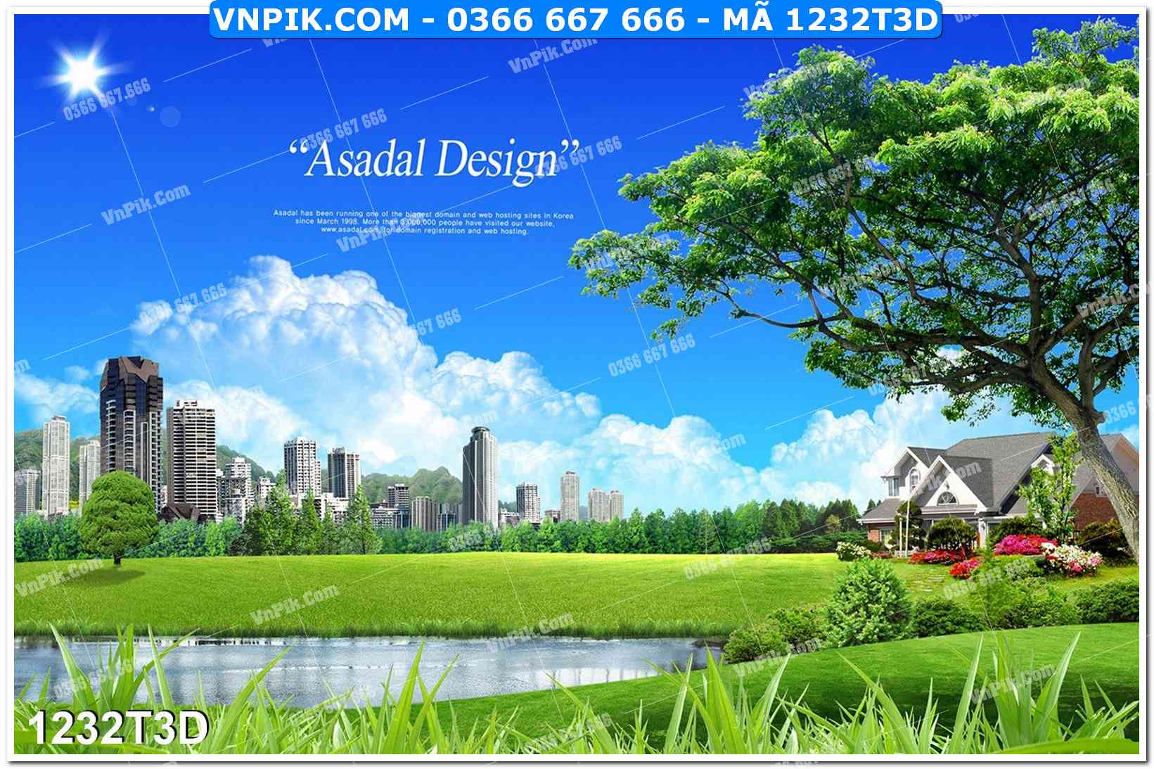 Trah Treo Tường – Tranh 3D Hiện Đại 1232T3D