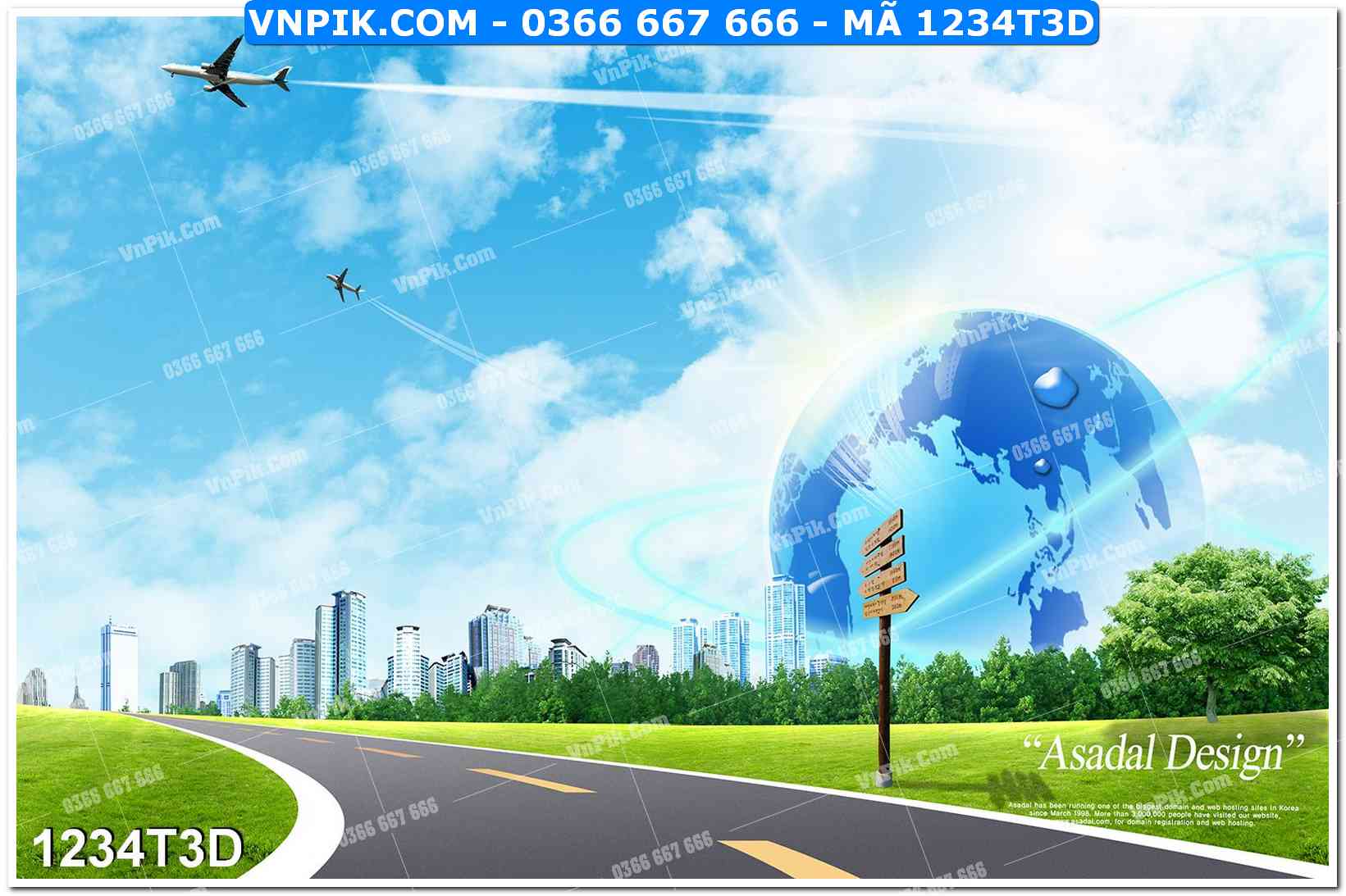 Trah Treo Tường – Tranh 3D Hiện Đại 1234T3D