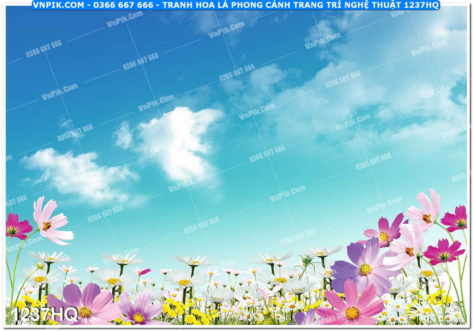 Tranh hoa lá phong cảnh trang trí nghệ thuật 1237HQ