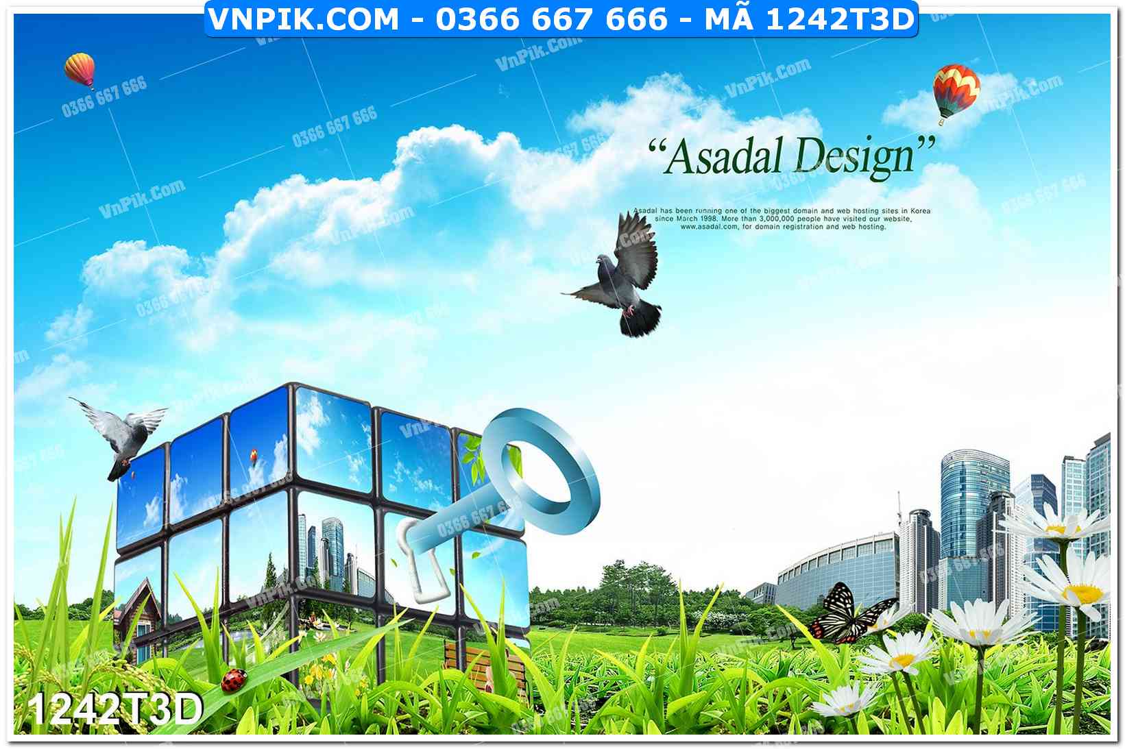 Trah Treo Tường – Tranh 3D Hiện Đại 1242T3D